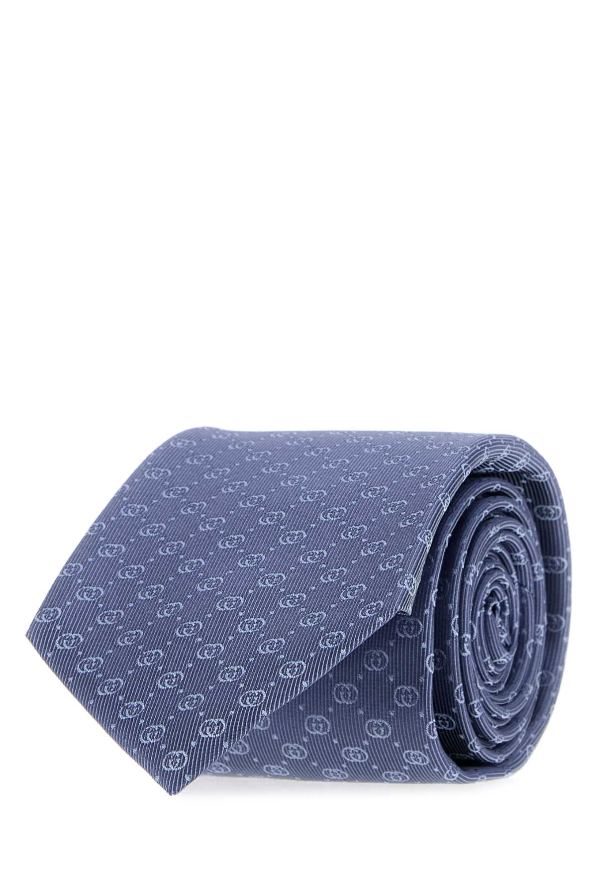 Gucci Men Air Force Blue Silk Tie GUCCI