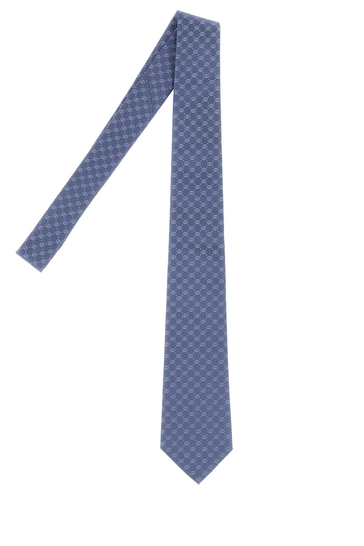 Gucci Men Air Force Blue Silk Tie GUCCI