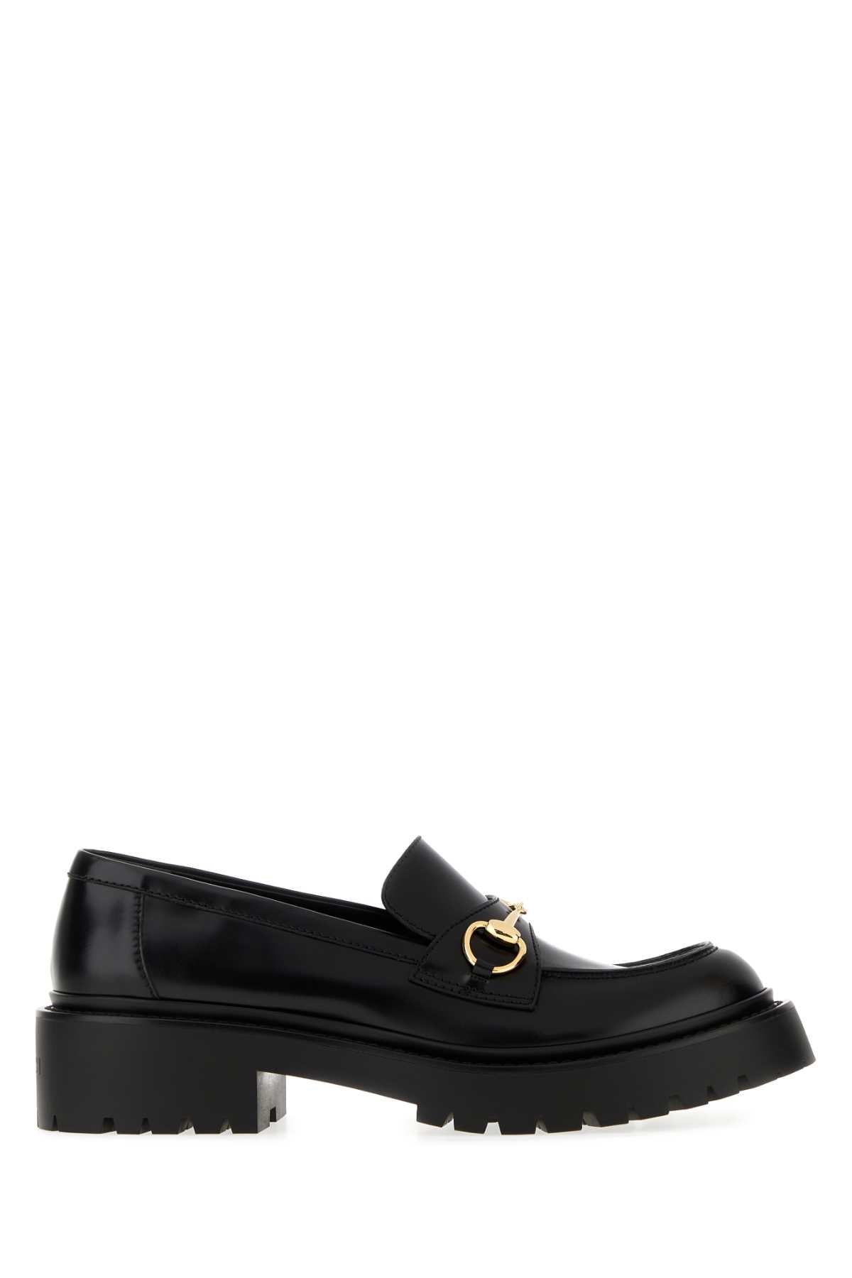 Gucci Women Black Leather Loafers GUCCI