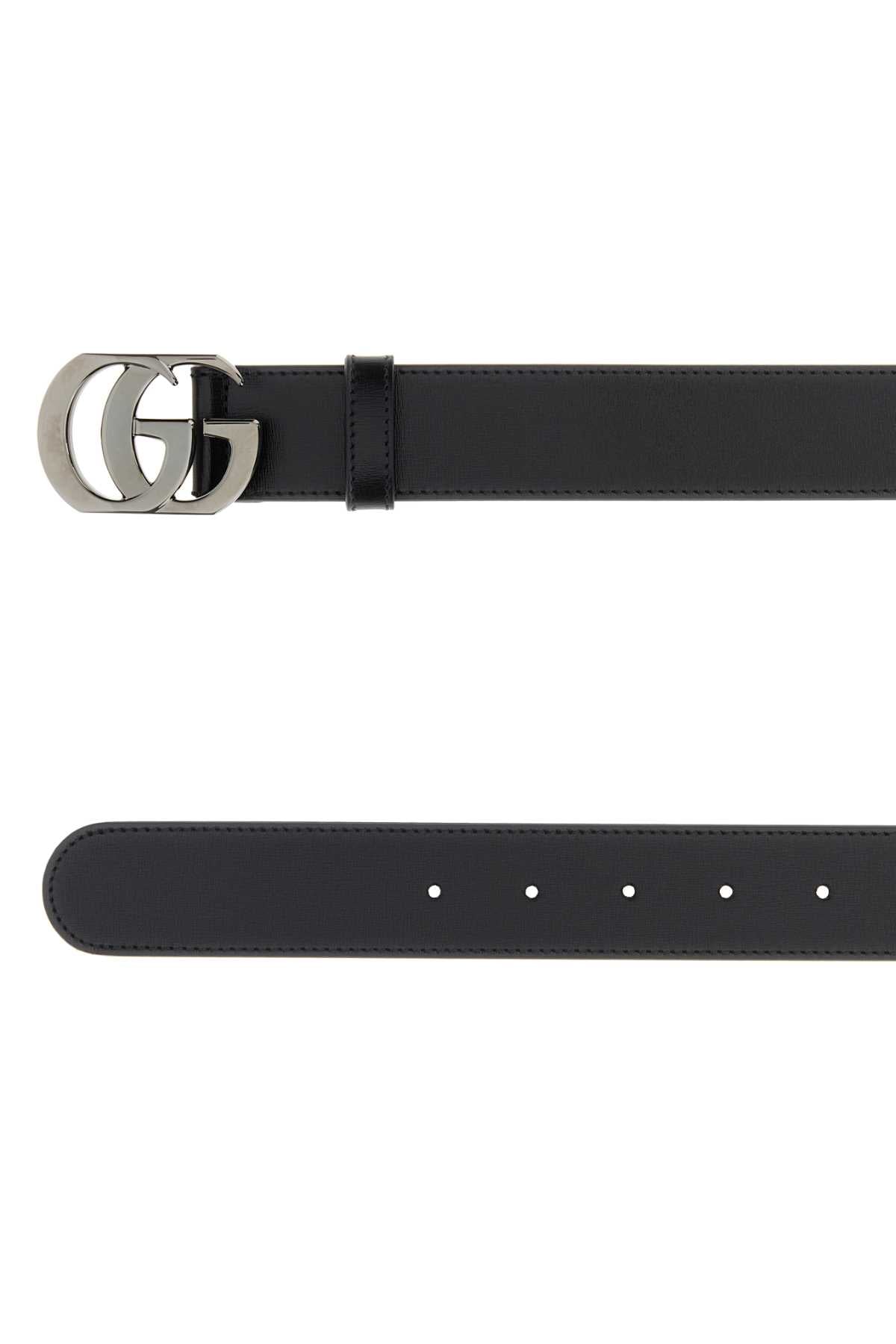 Gucci Men Black Leather Belt GUCCI