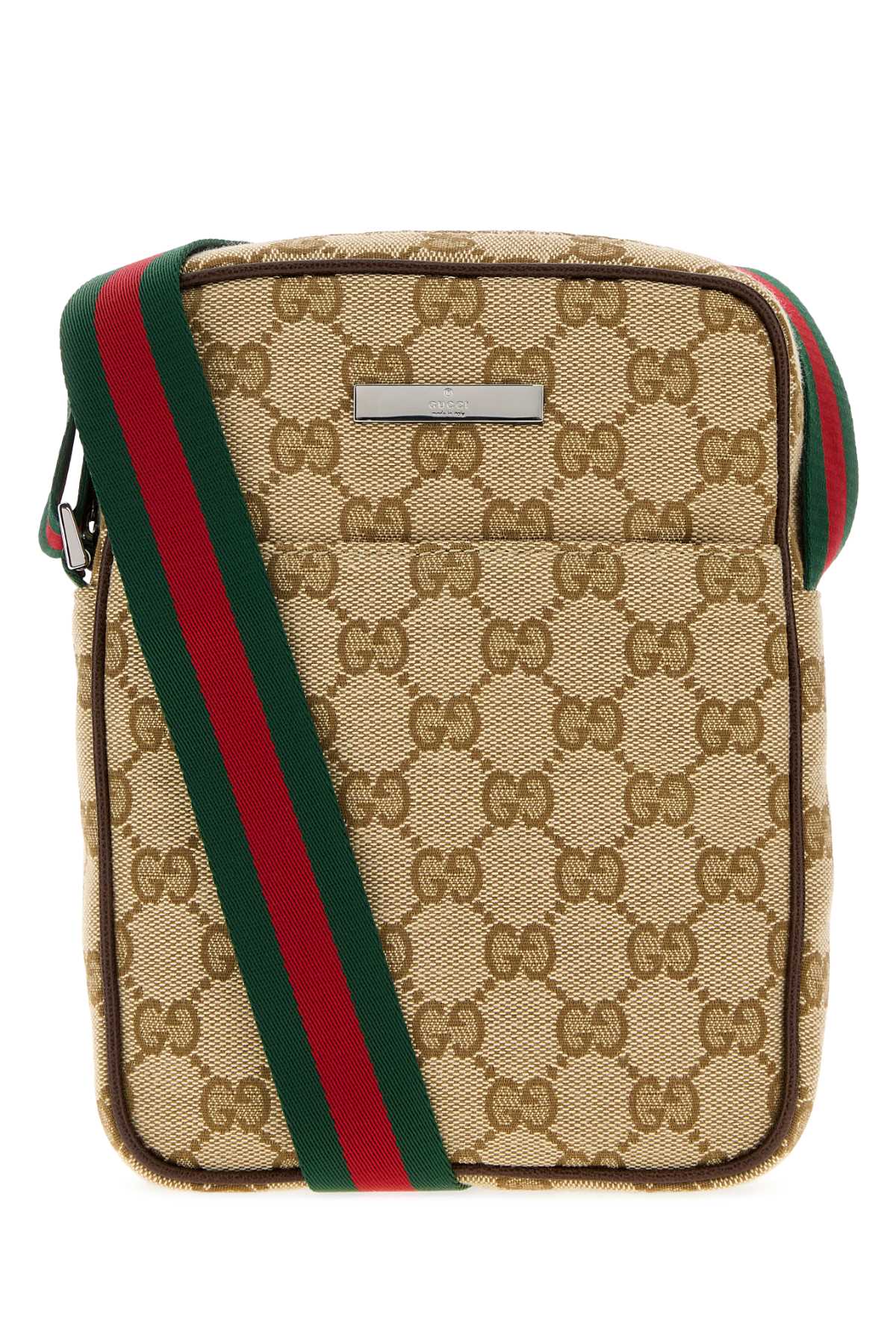 Gucci Men Gg Fabric Small Gucci Tag Crossbody Bag GUCCI