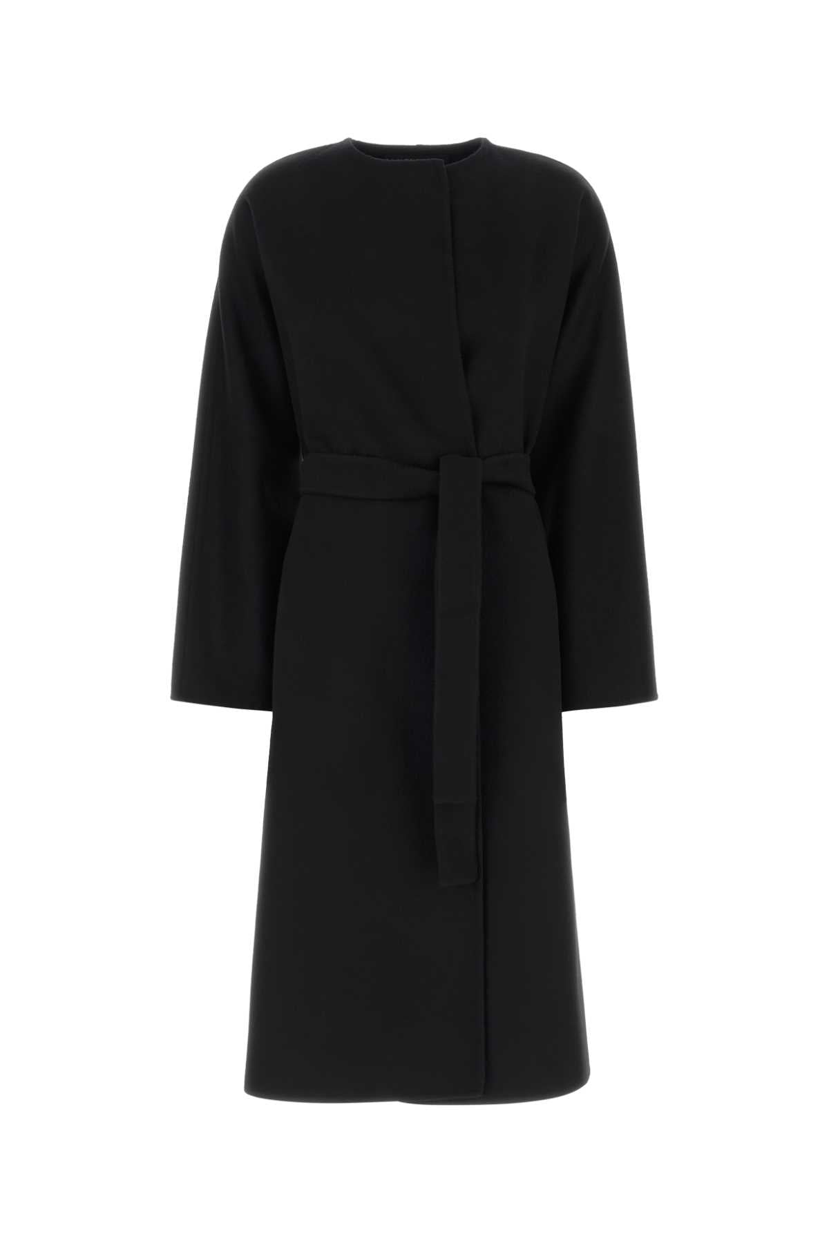 Gucci Women Black Wool Blend Coat GUCCI
