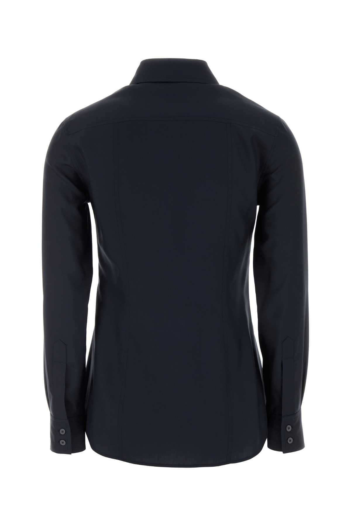 Gucci Women Midnight Blue Satin Shirt GUCCI