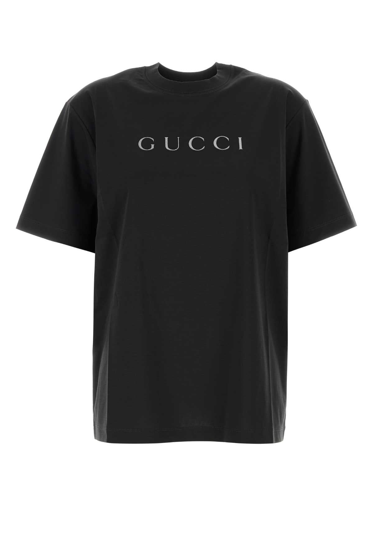 Gucci Women Charcoal Cotton Oversize T-Shirt GUCCI