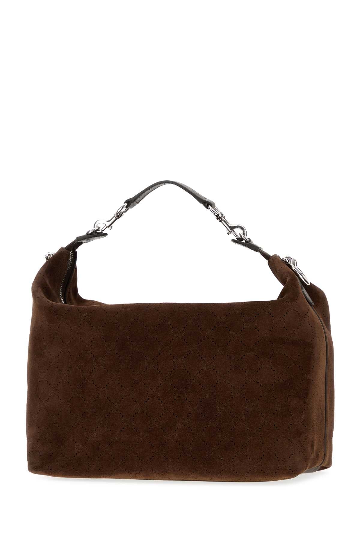 Gucci Men Brown Suede Medium Brera Shopping Bag GUCCI