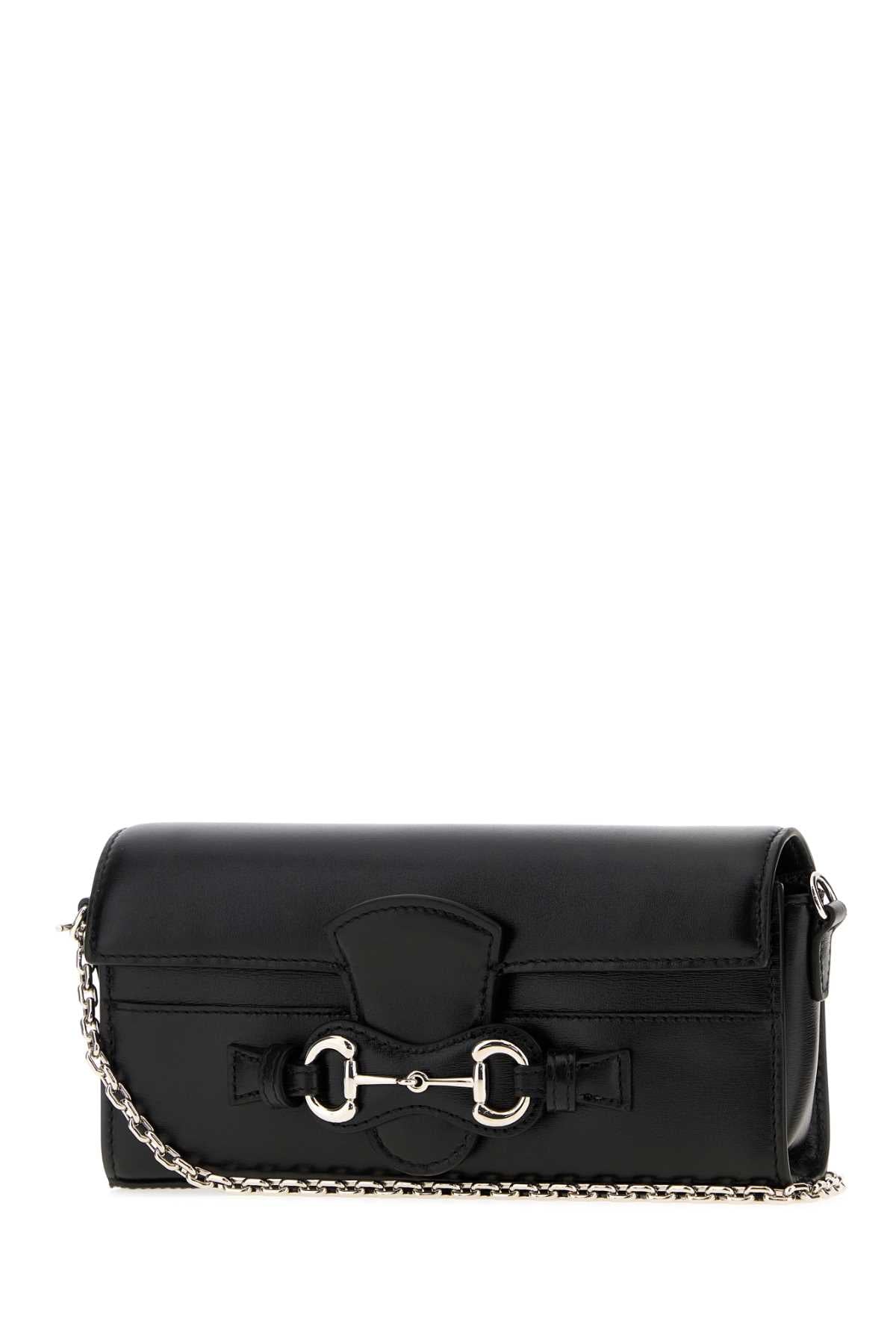 Gucci Women Black Leather Crossbody Bag GUCCI