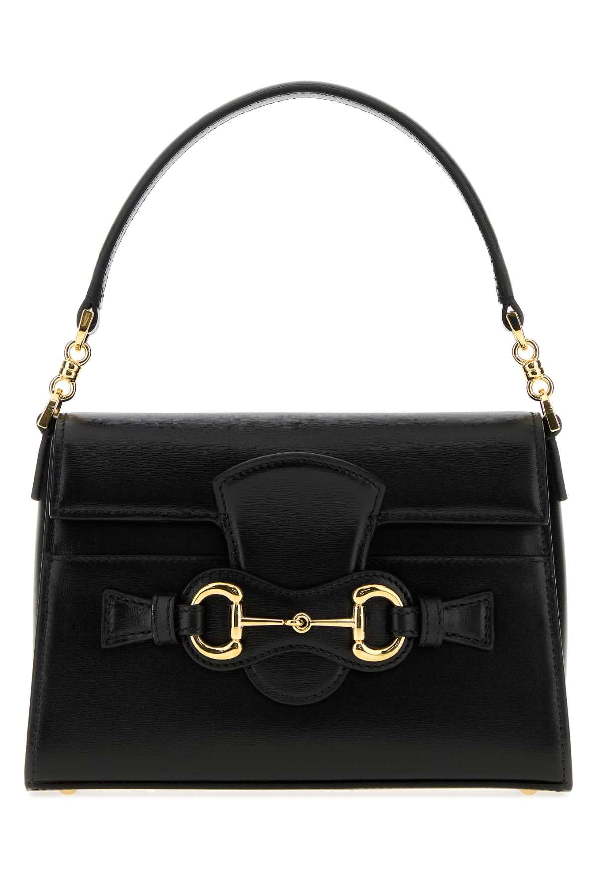 Gucci Women Black Leather Small Horsebit Duomo Handbag GUCCI
