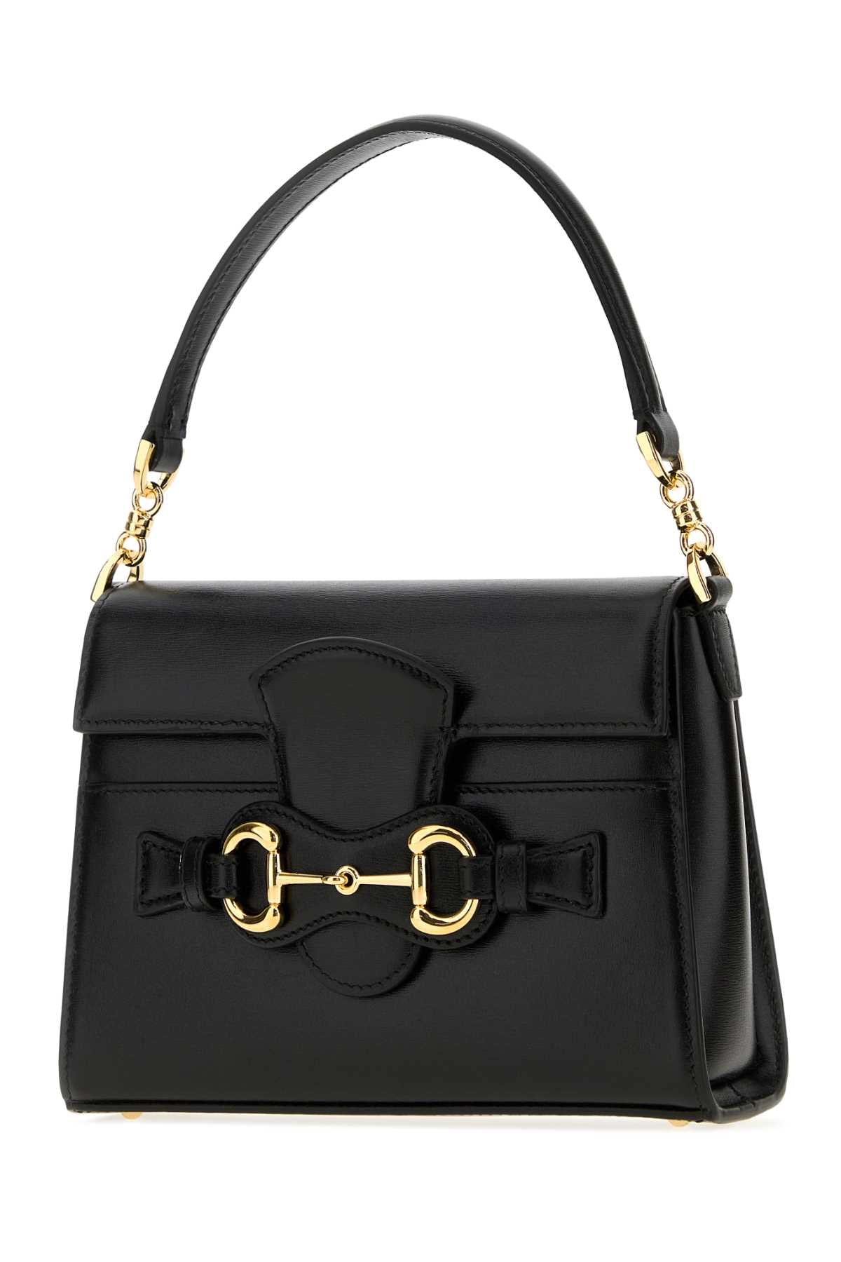Gucci Women Black Leather Small Horsebit Duomo Handbag GUCCI