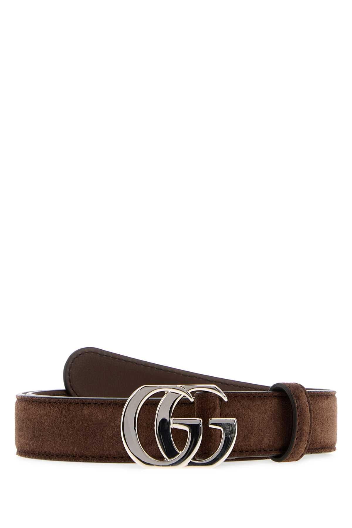 Gucci Women Brown Suede Belt GUCCI
