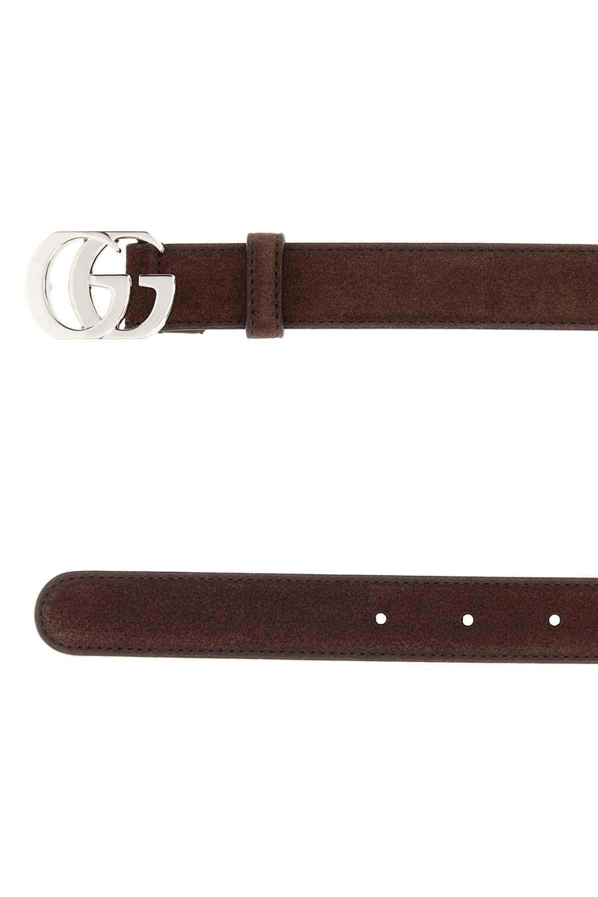 Gucci Women Brown Suede Belt GUCCI