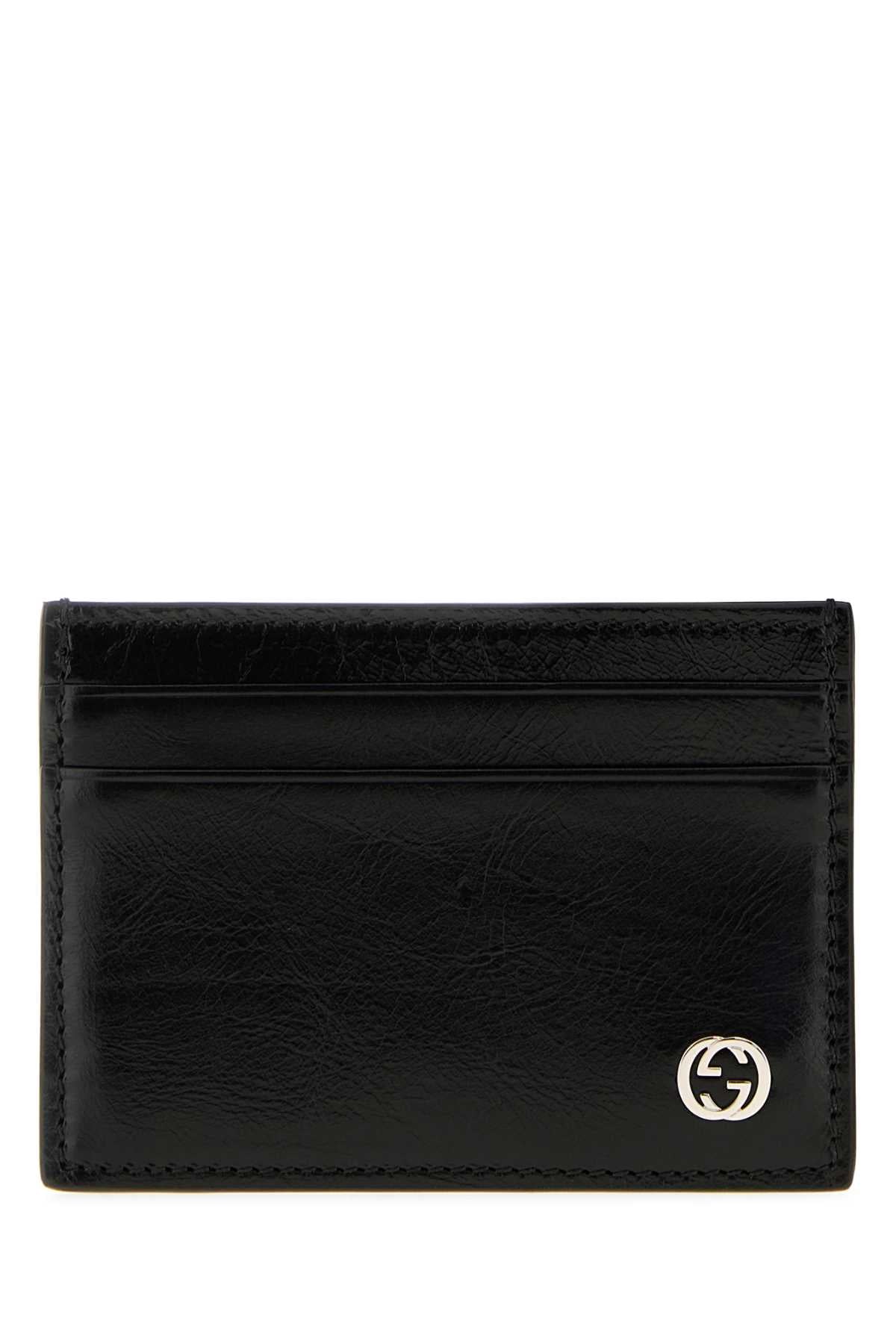 Gucci Men Black Leather Card Holder GUCCI