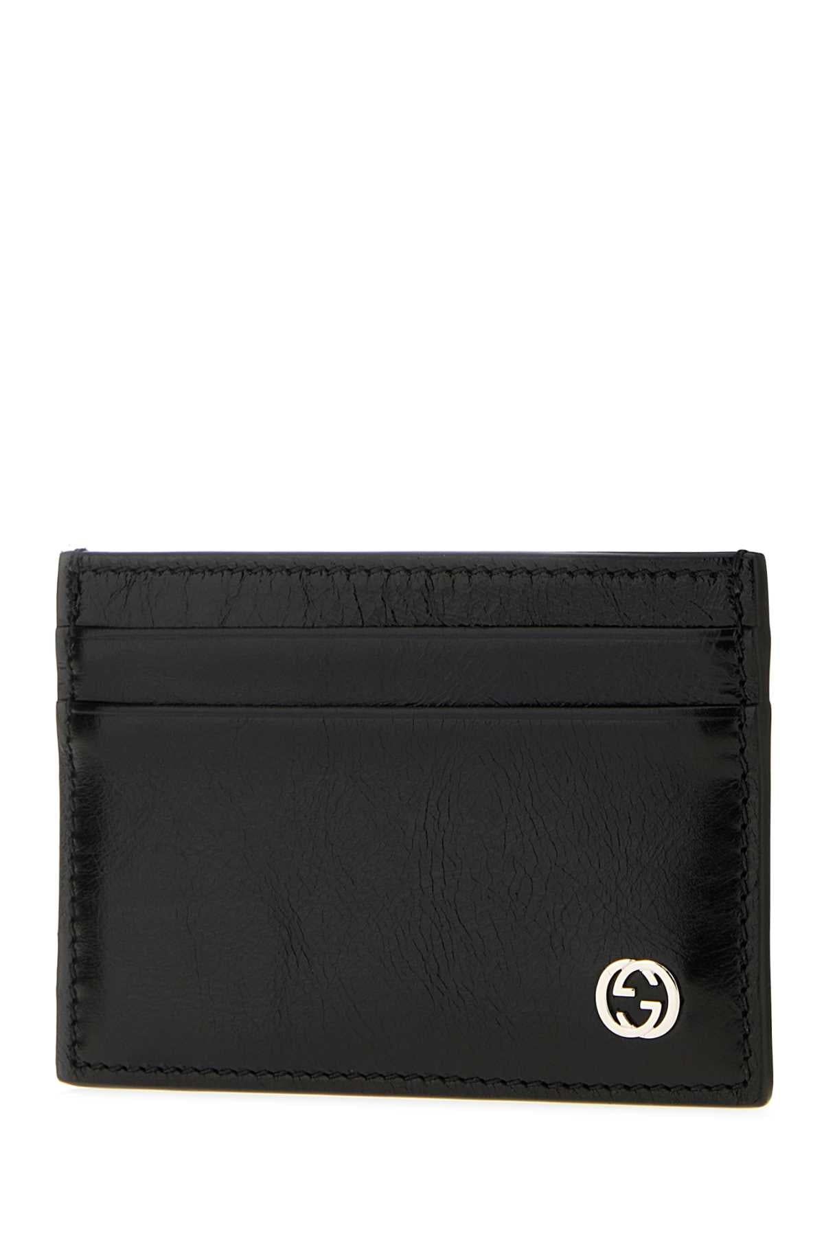 Gucci Men Black Leather Card Holder GUCCI