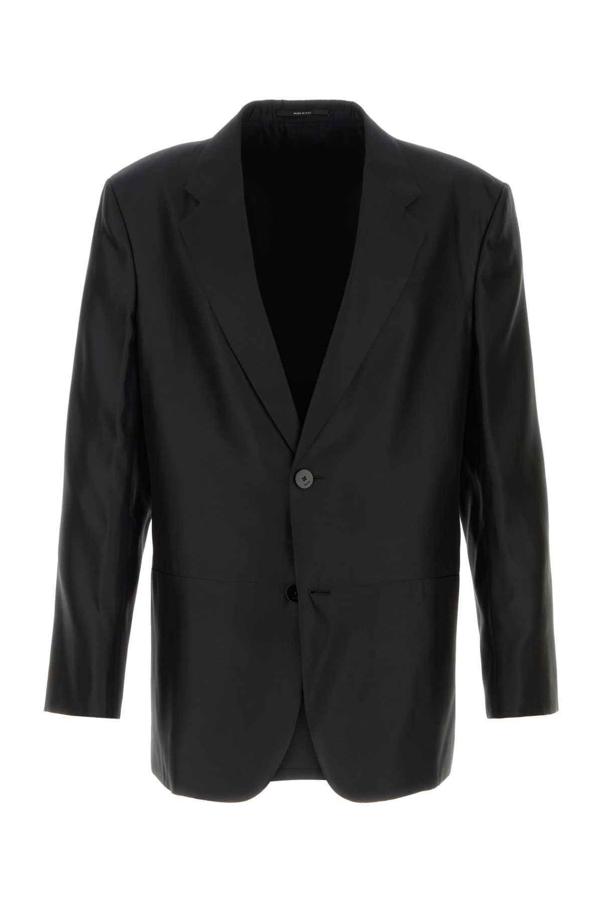 Gucci Men Black Silk Blazer GUCCI