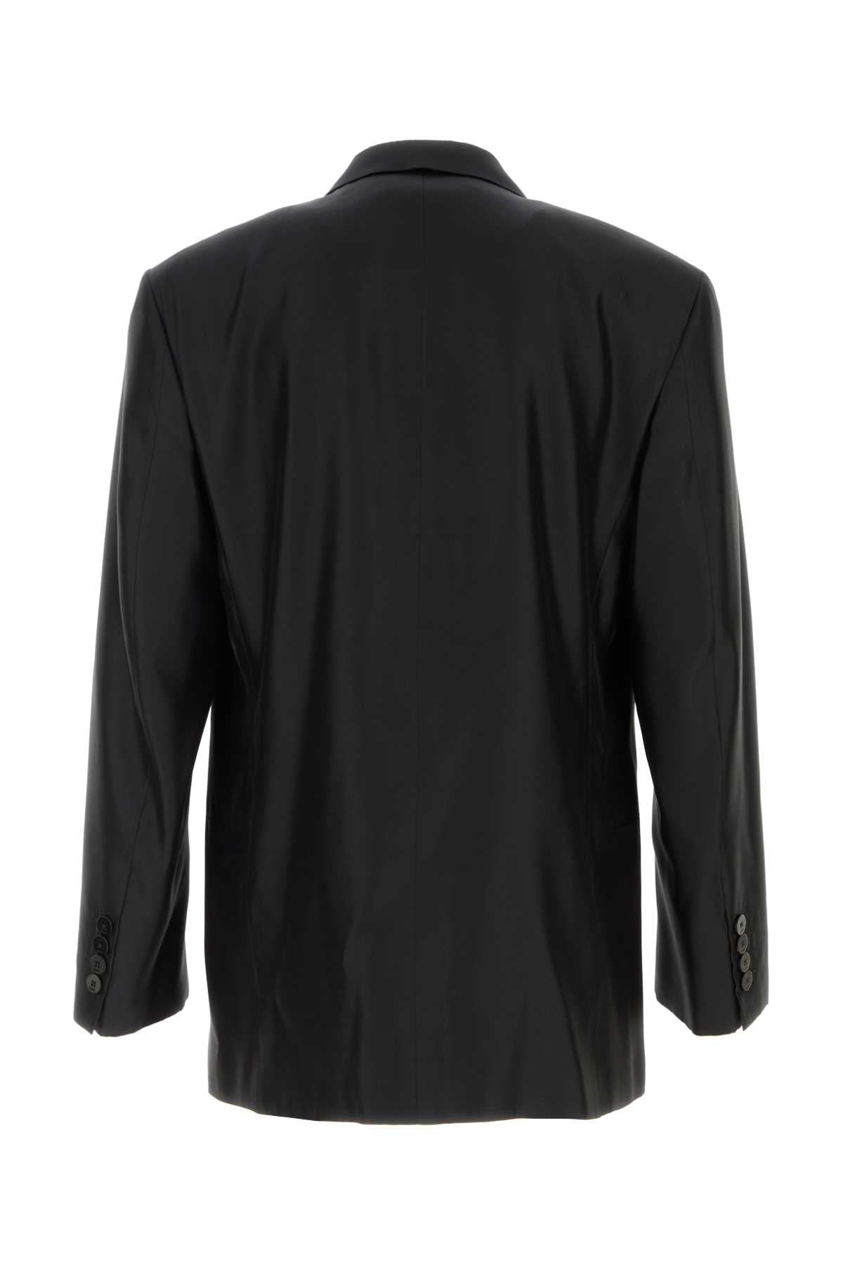 Gucci Men Black Silk Blazer GUCCI