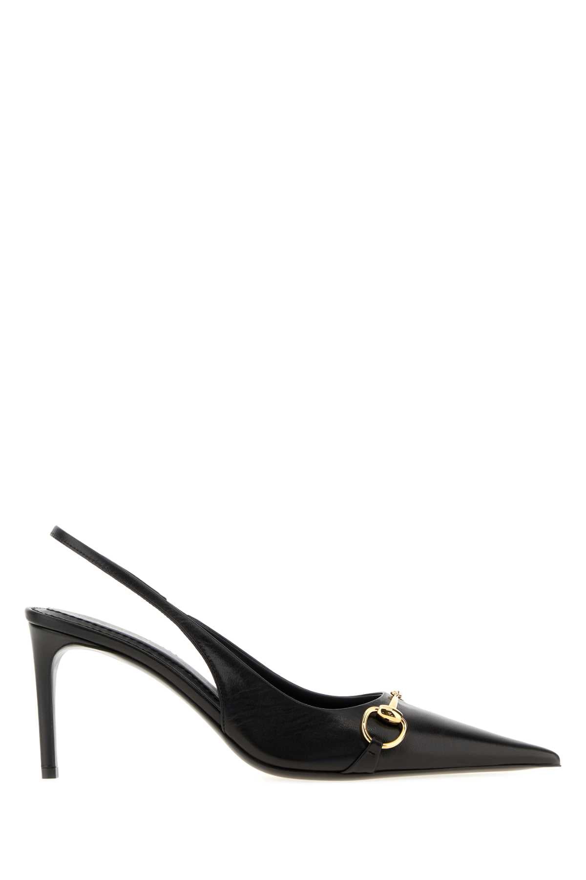 Gucci Women Black Leather Donna Pumps GUCCI
