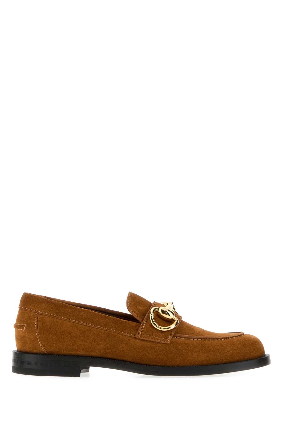 Gucci Women Camel Suede Boulevard Loafers GUCCI