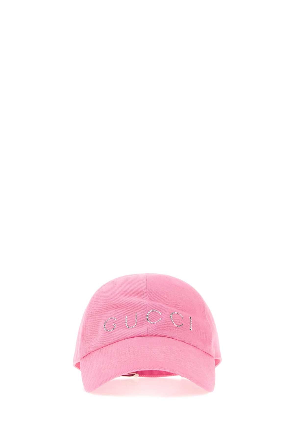 Gucci Women Pink Cotton Baseball Cap GUCCI