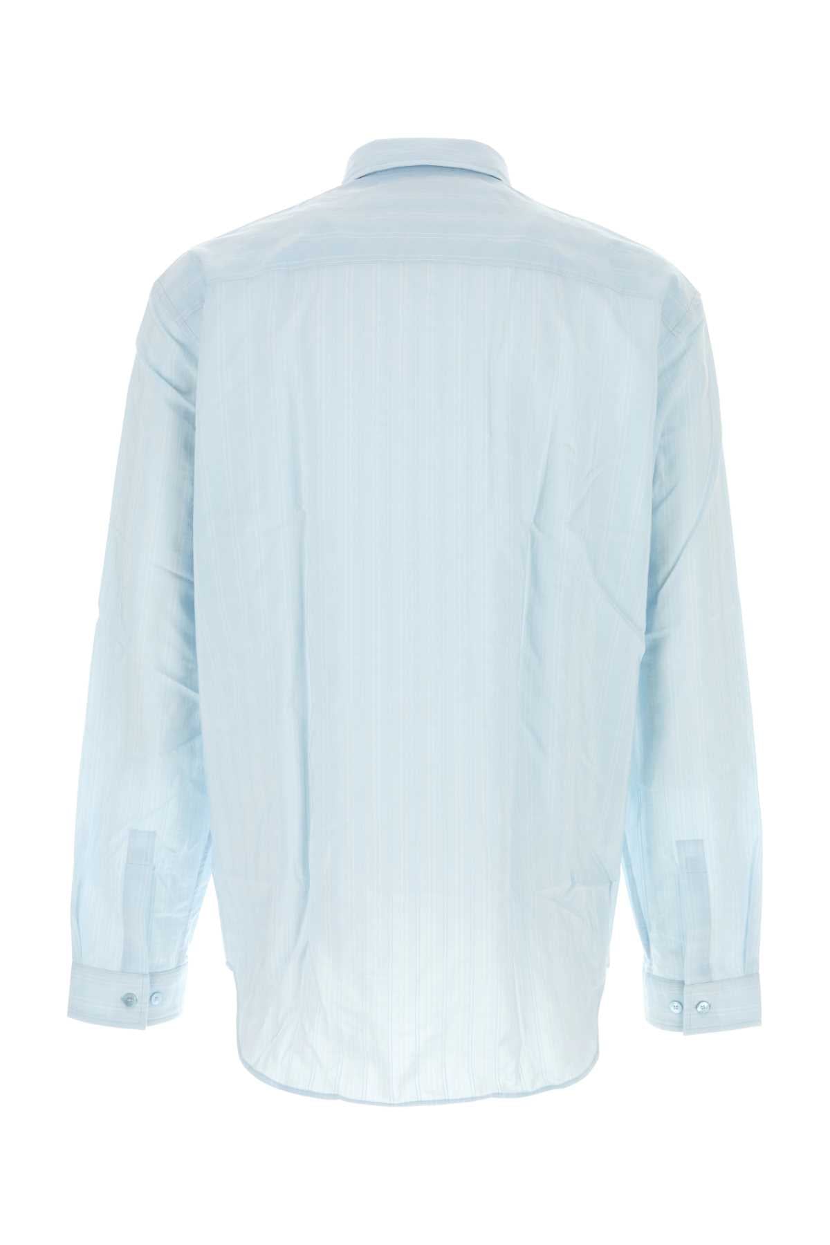 Gucci Men Light Blue Cupro Blend Shirt GUCCI