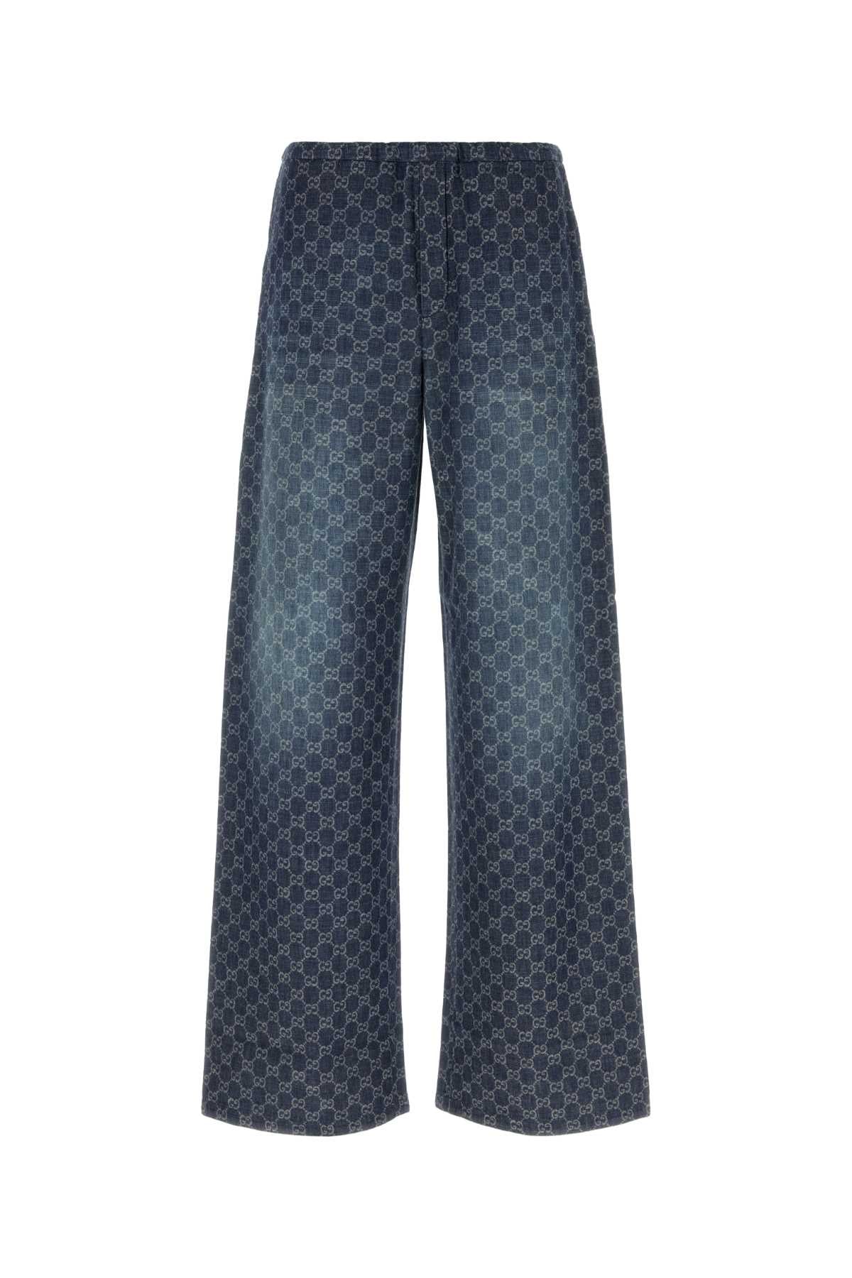 Gucci Men Printed Chambray Pant GUCCI