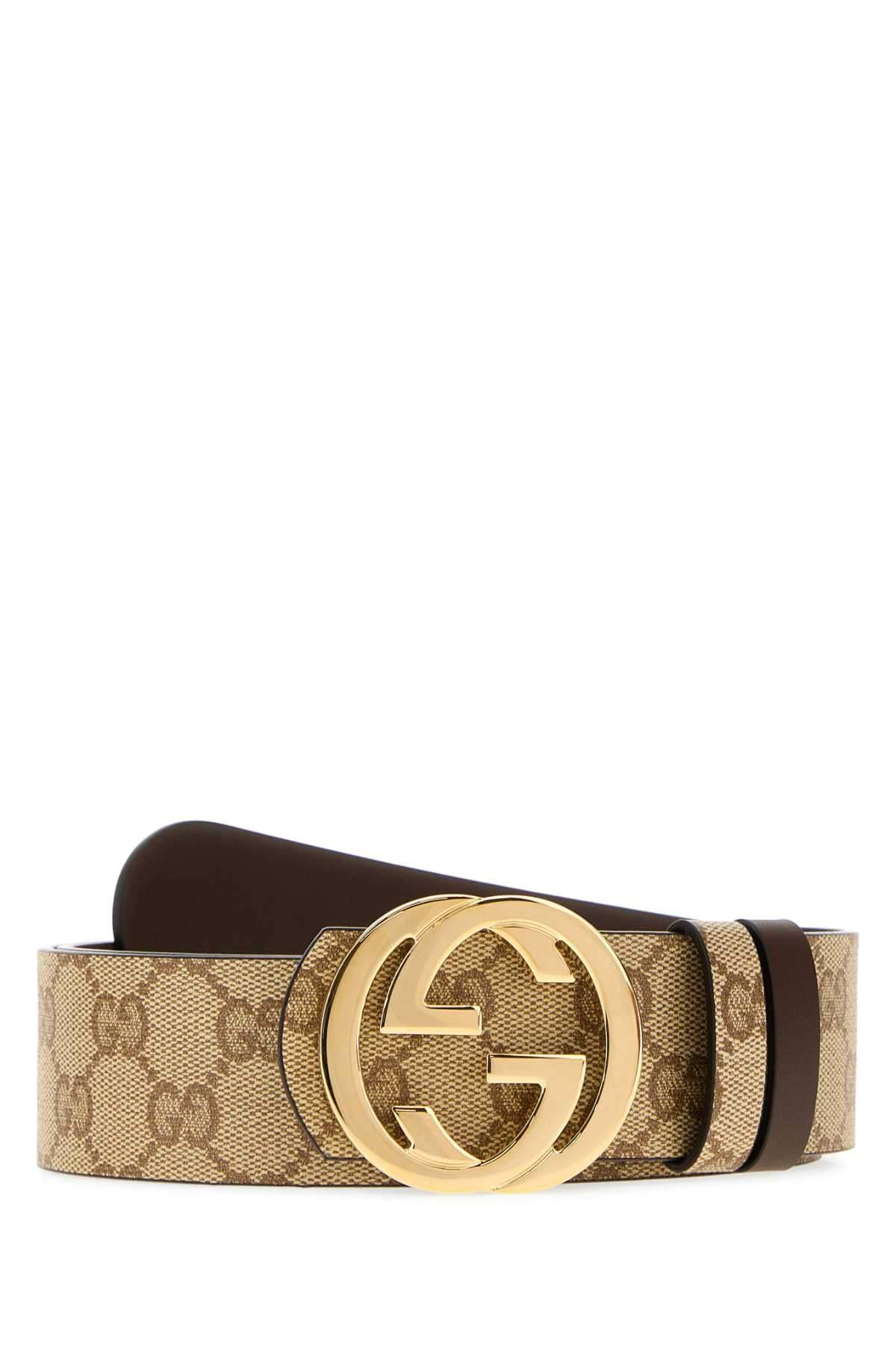 Gucci Men Printed Canvas Reversible Belt GUCCI