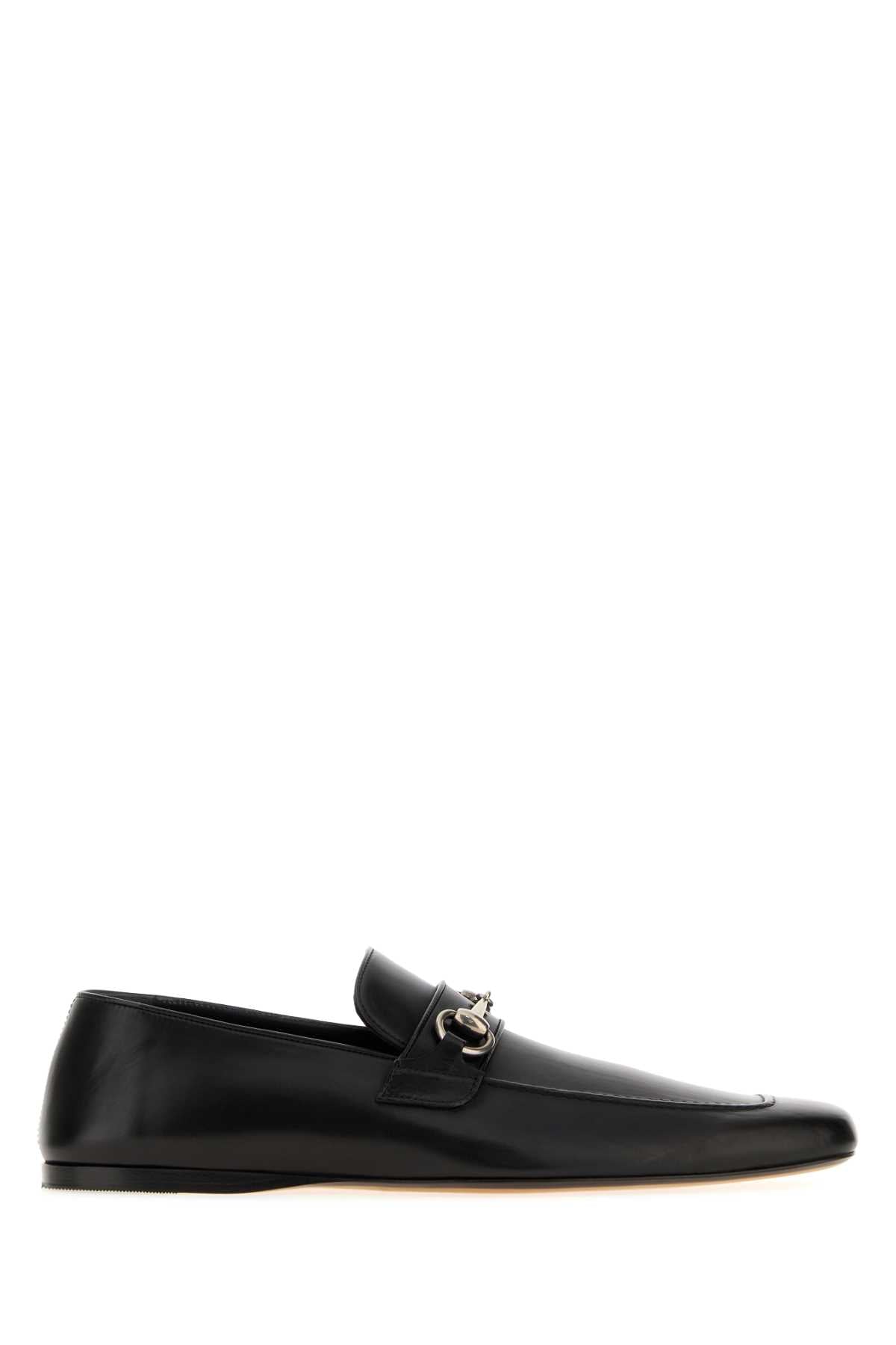 Gucci Men Black Leather Screener 3.0 Loafers GUCCI