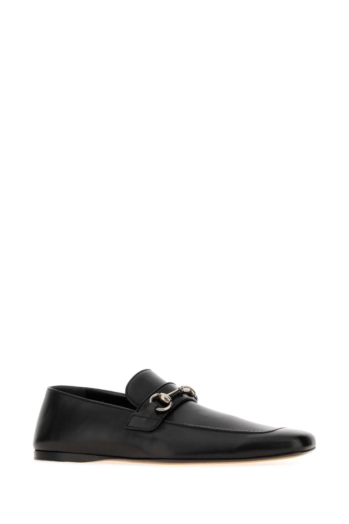 Gucci Men Black Leather Screener 3.0 Loafers GUCCI