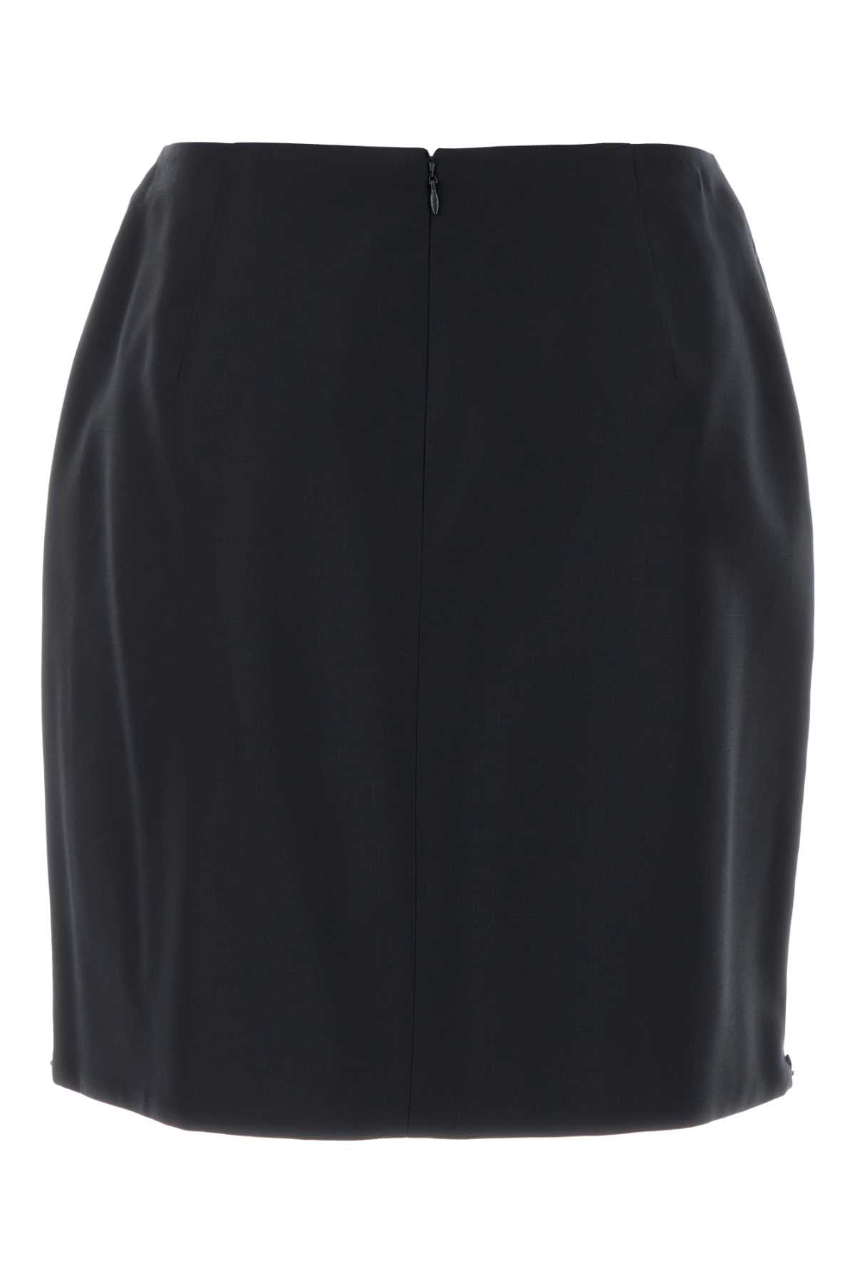 Gucci Women Midnight Blue Wool Mini Skirt GUCCI