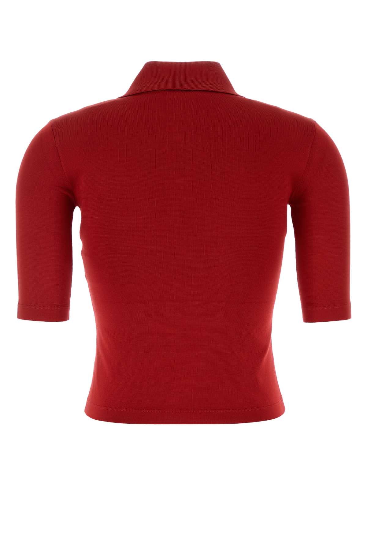 Gucci Women Red Silk Blend Polo Shirt GUCCI