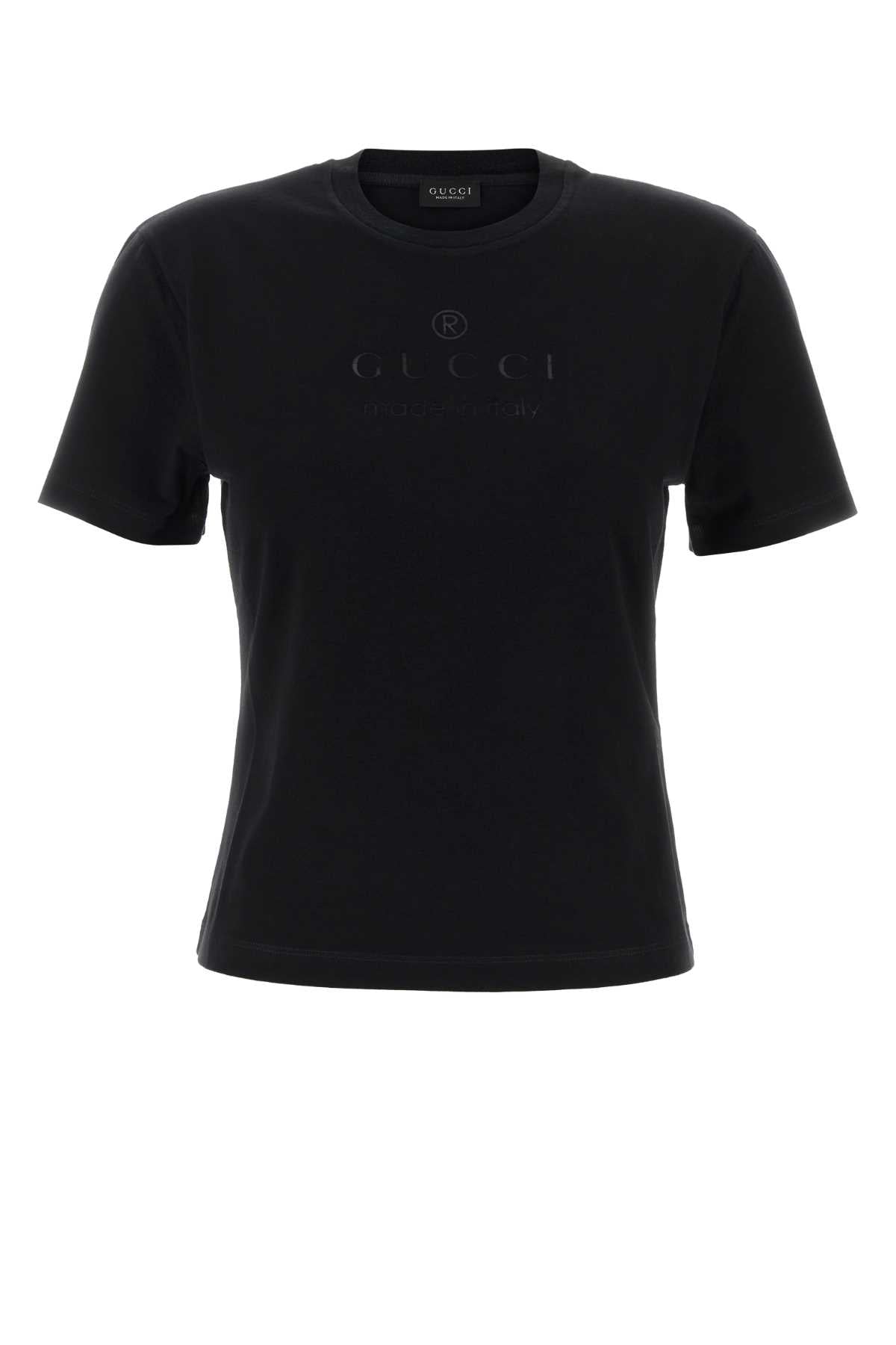 Gucci Women Black Cotton Blend T-Shirt GUCCI