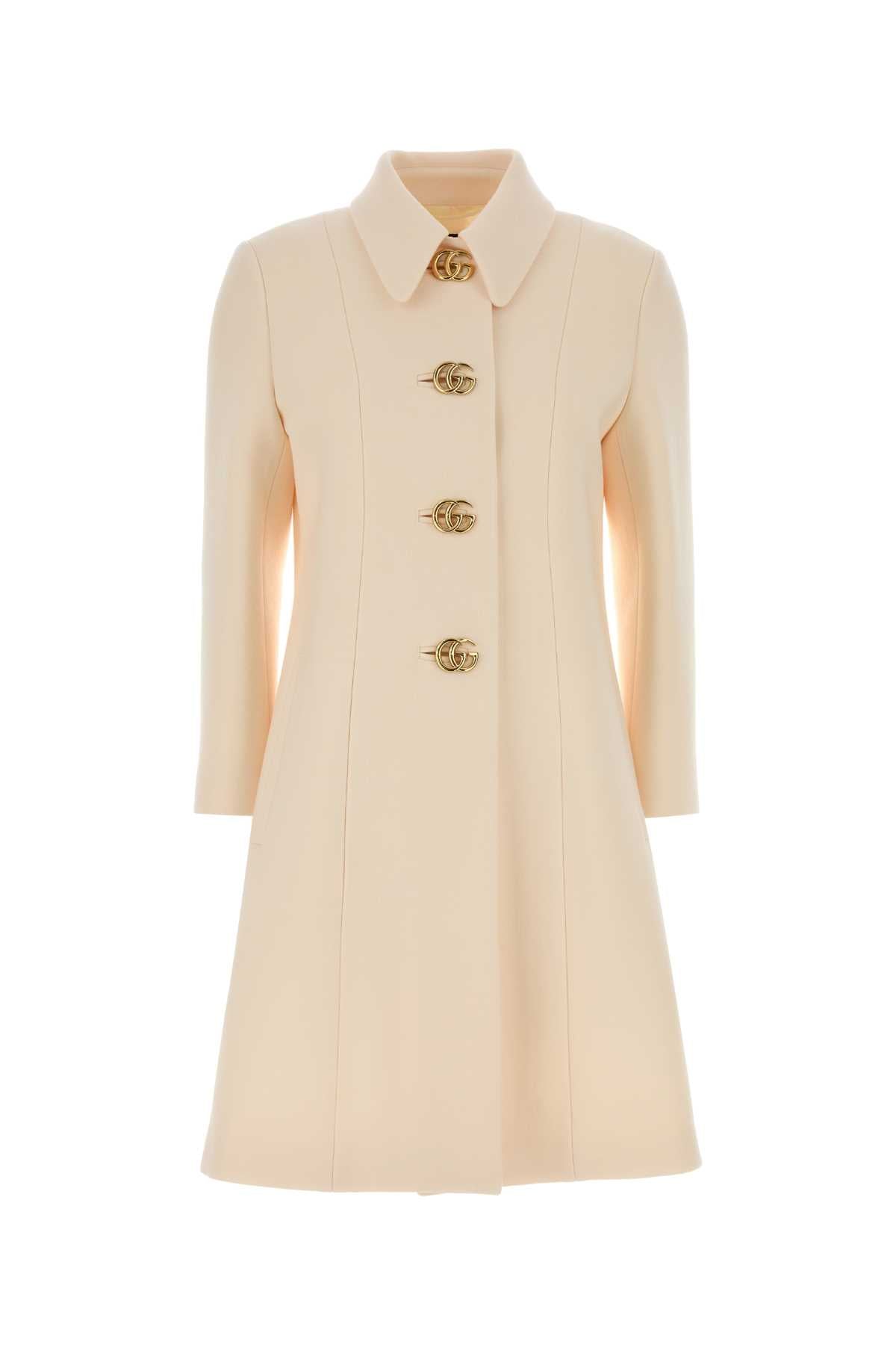 Gucci Women Cream Wool Coat GUCCI