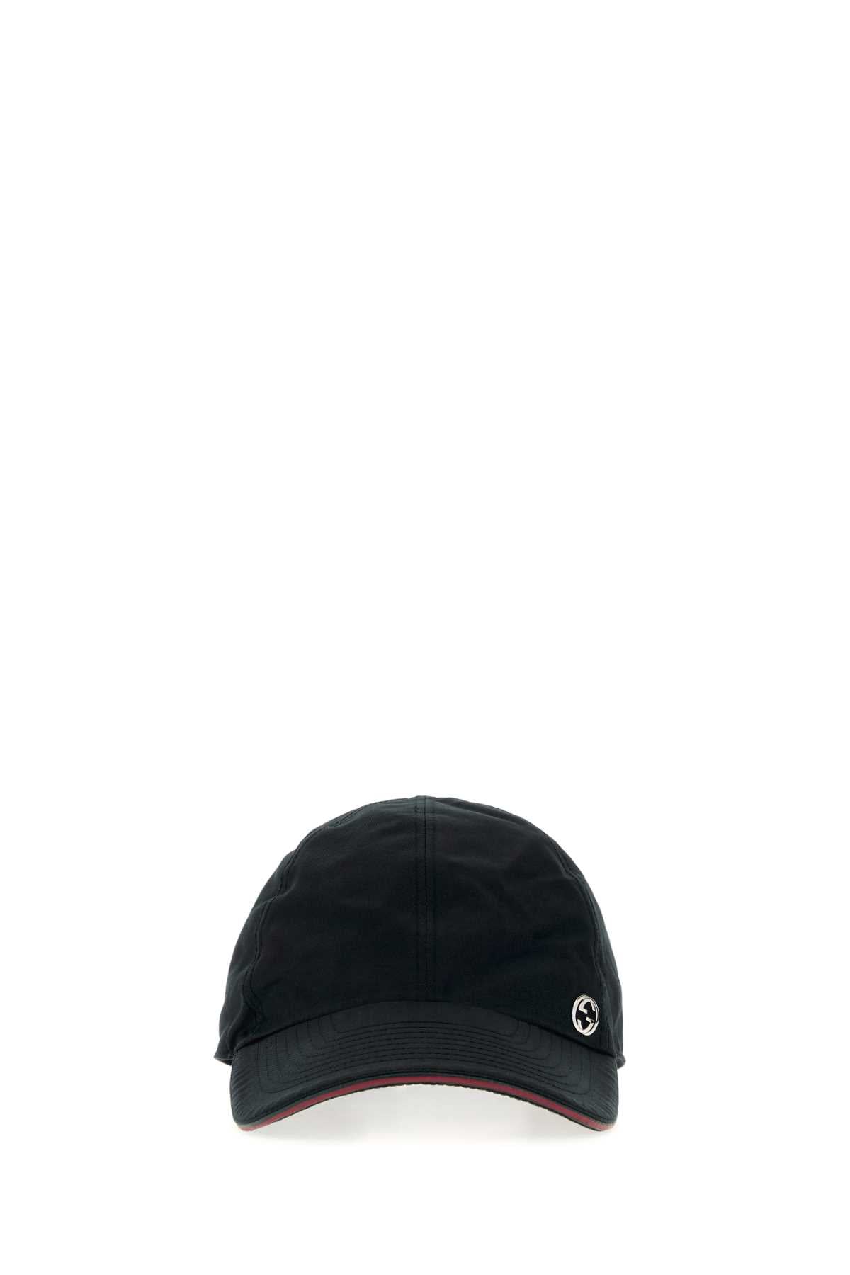 Gucci Men Black Cotton Blend Baseball Cap GUCCI