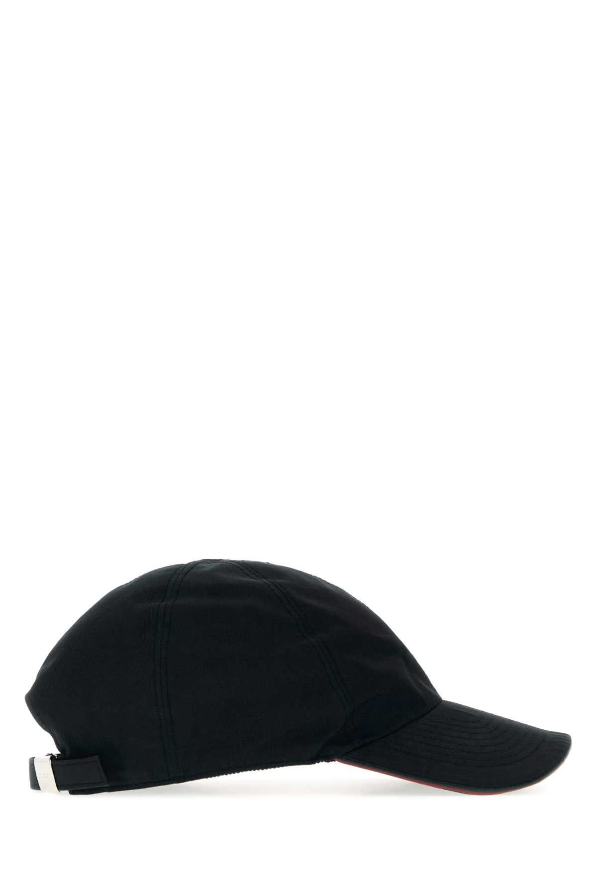 Gucci Men Black Cotton Blend Baseball Cap GUCCI