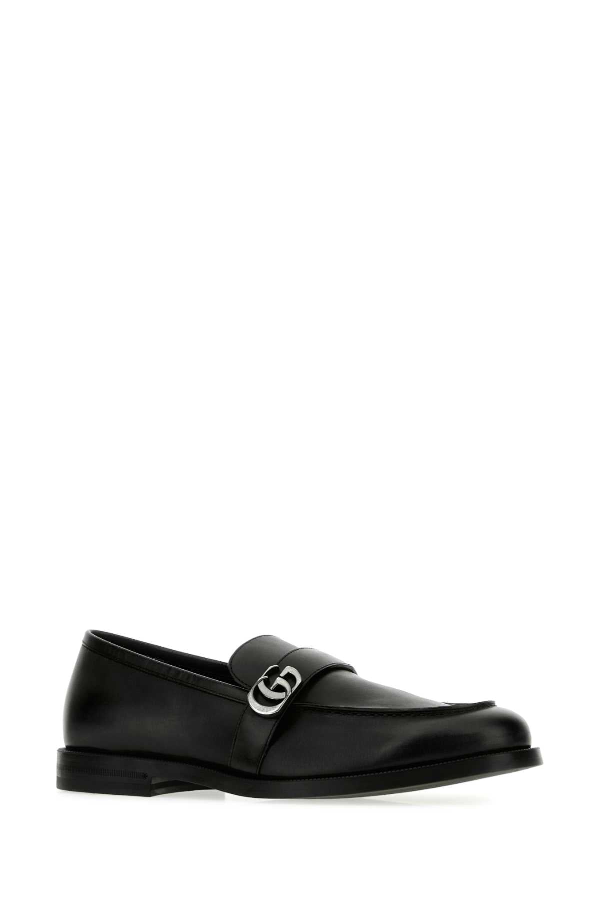 Gucci Men Black Leather Loafers GUCCI