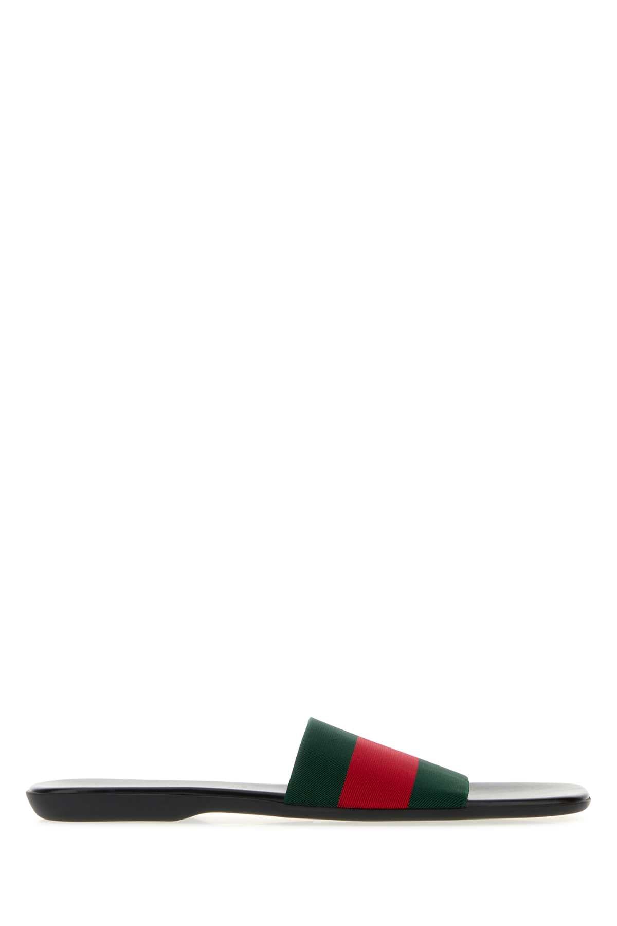 Gucci Men Embroidered Fabric Slippers GUCCI