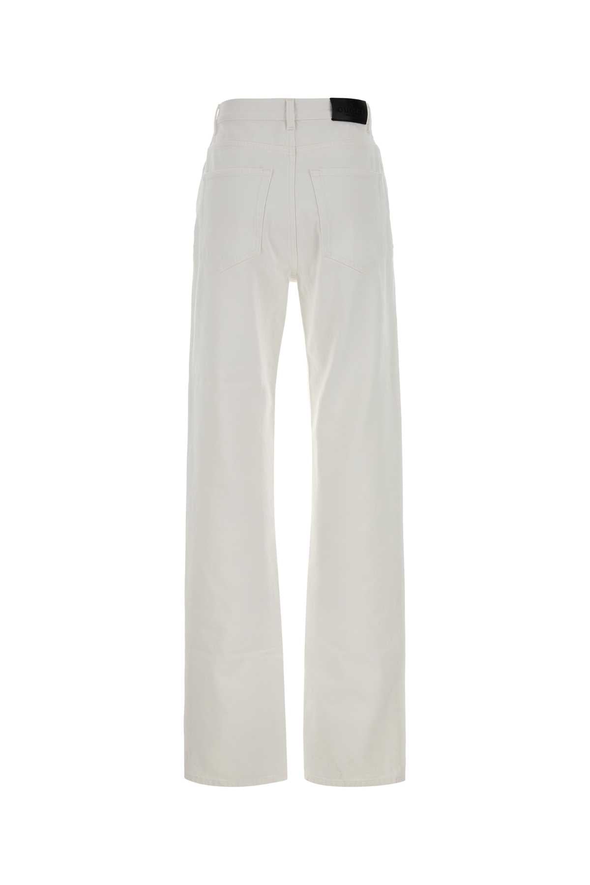 Gucci Men White Denim Jeans GUCCI