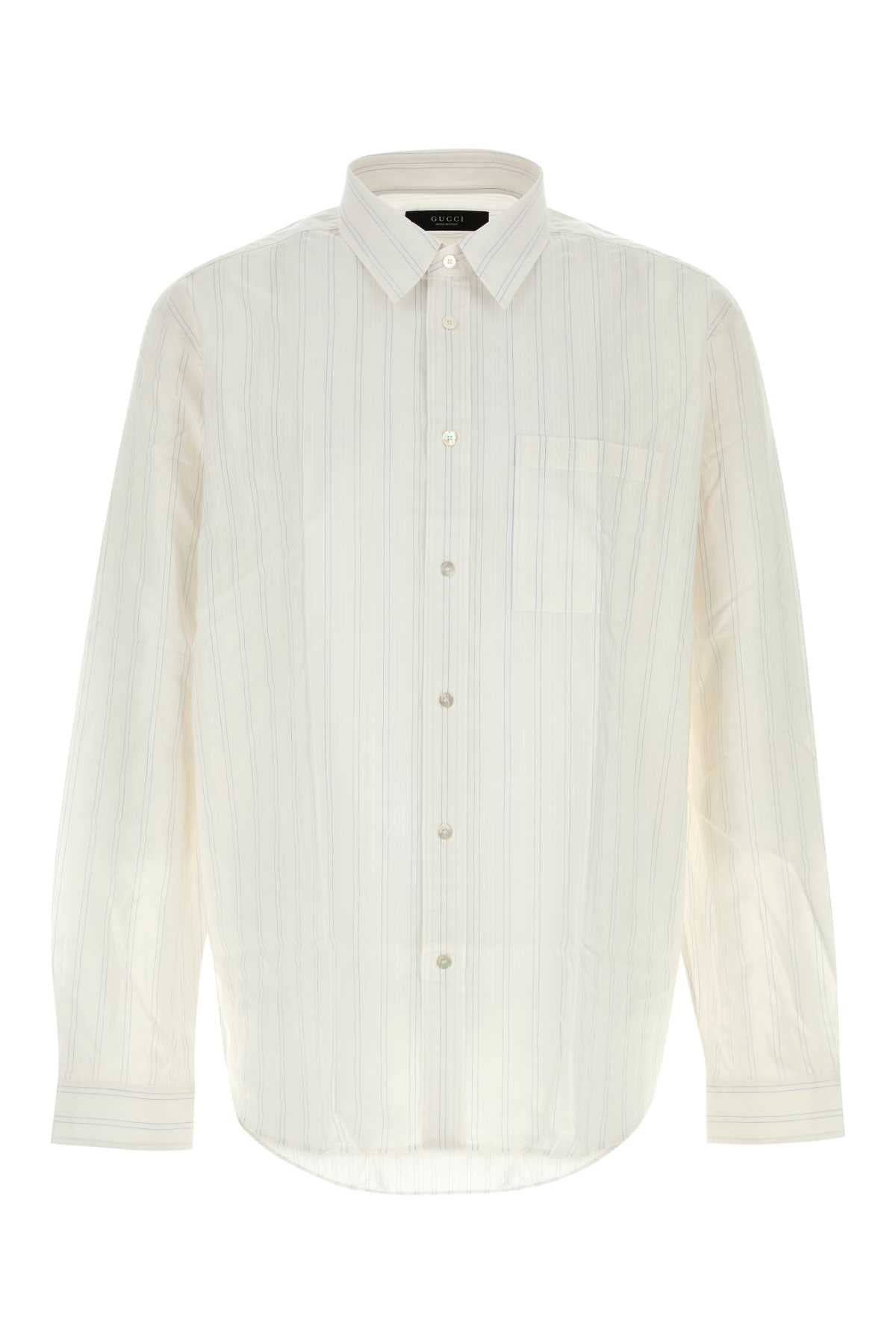 Gucci Men White Cupro Blend Shirt GUCCI