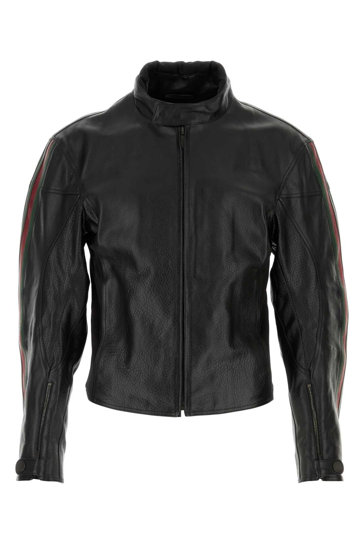 Gucci Men Black Leather Jacket GUCCI