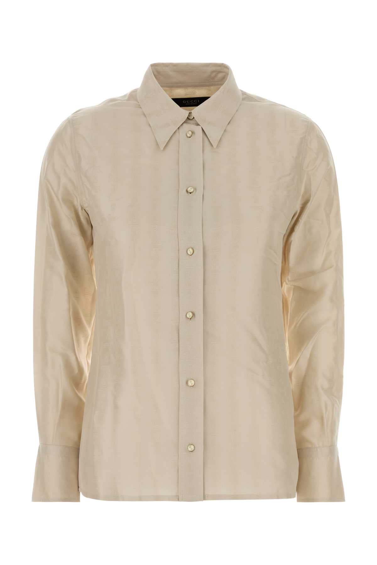 Gucci Women Sand Silk Shirt GUCCI
