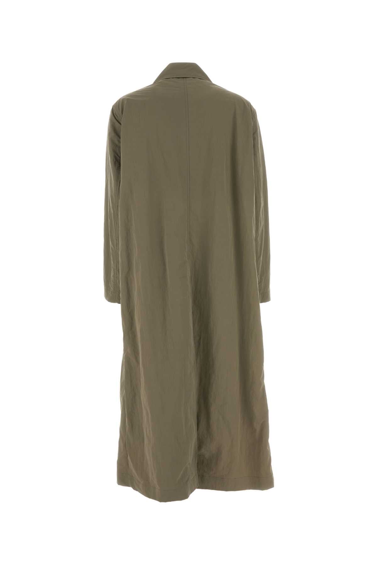 Gucci Women Army Green Cotton Trench Coat GUCCI
