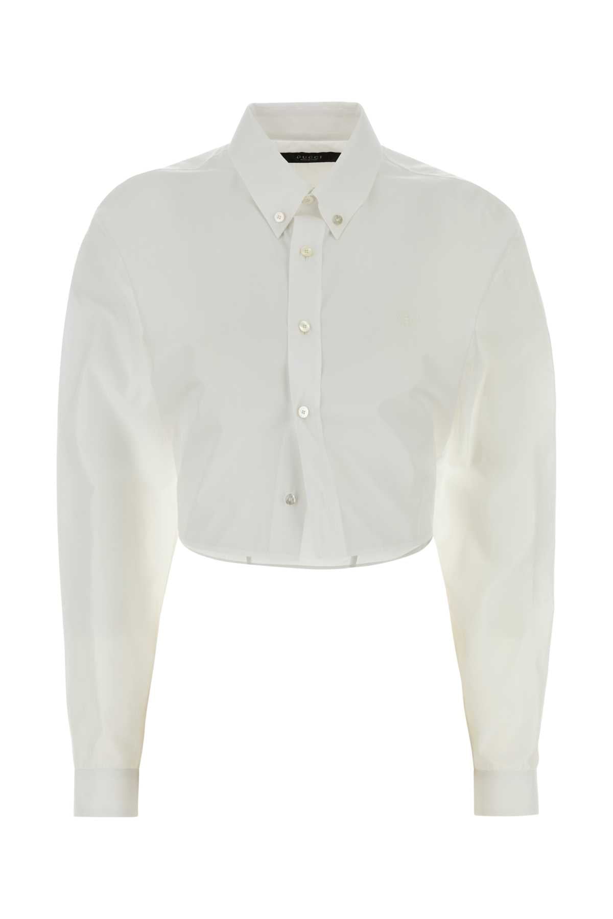 Gucci Women White Poplin Shirt GUCCI