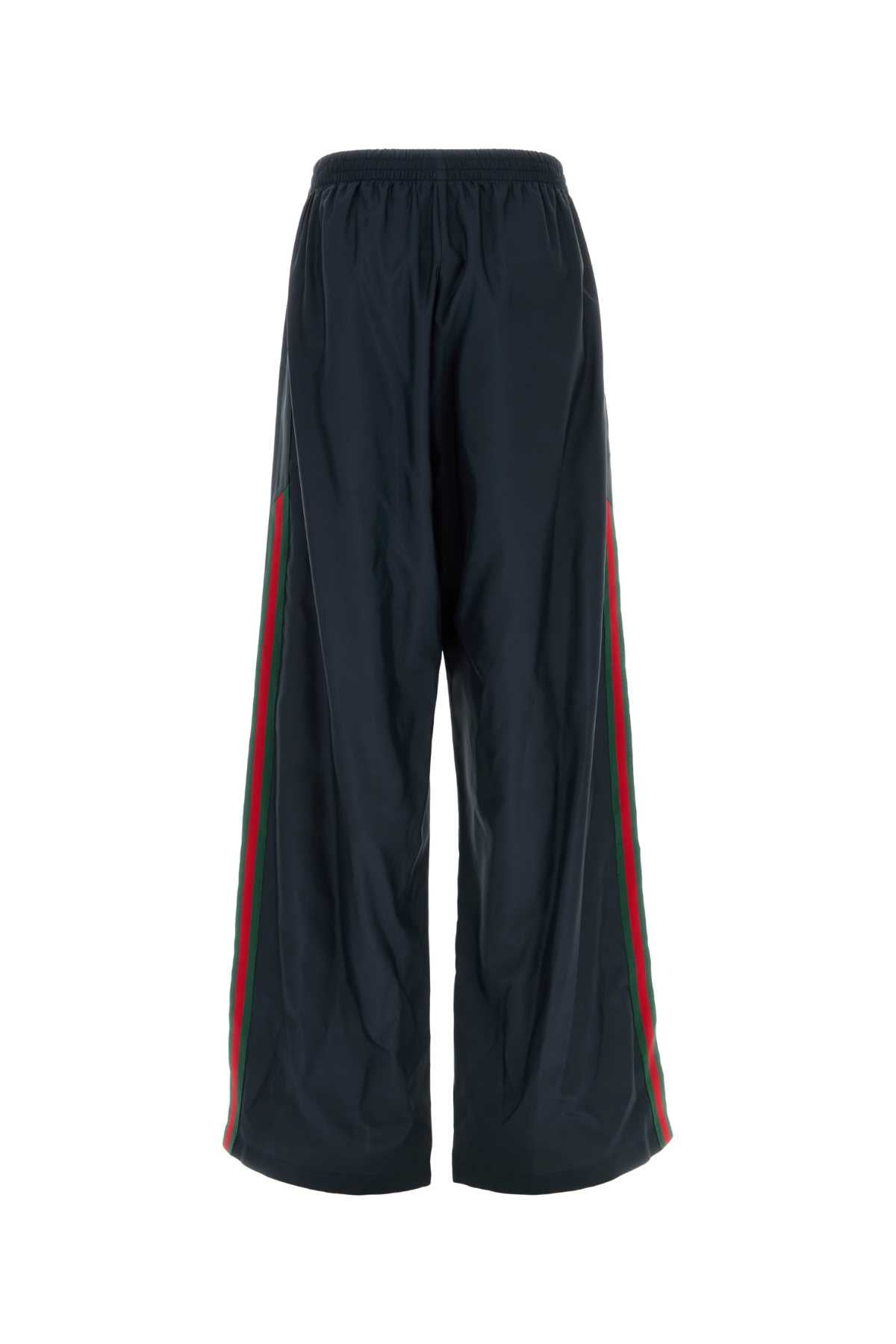 Gucci Women Navy Blue Poplin Wide-Leg Pant GUCCI