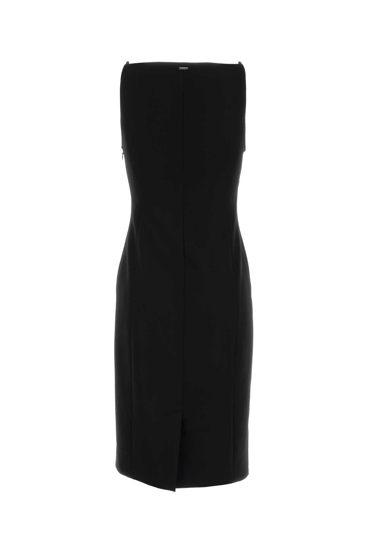 Gucci Women Black Stretch Wool Dress GUCCI