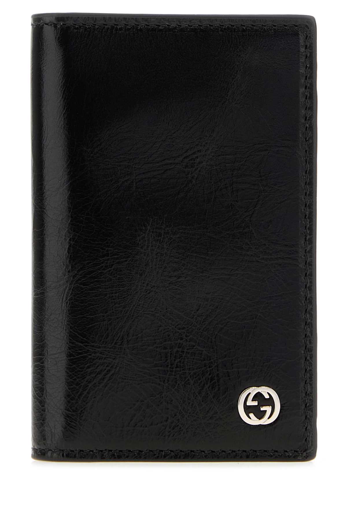 Gucci Men Black Leather Card Holder GUCCI