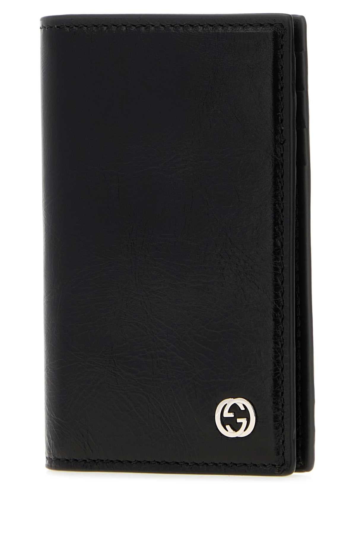 Gucci Men Black Leather Card Holder GUCCI