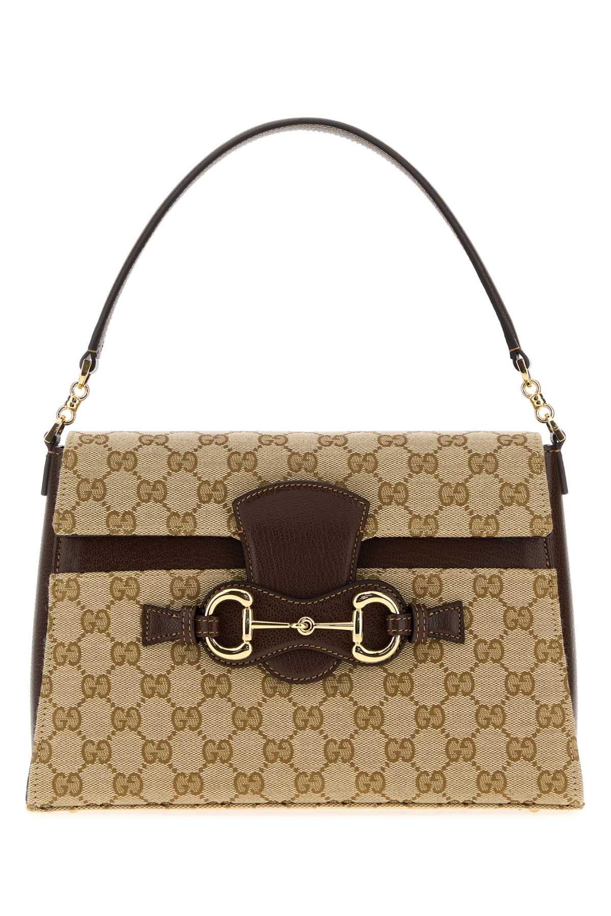 Gucci Women Gg Fabric Medium Horsebit Duomo Shoulder Bag GUCCI