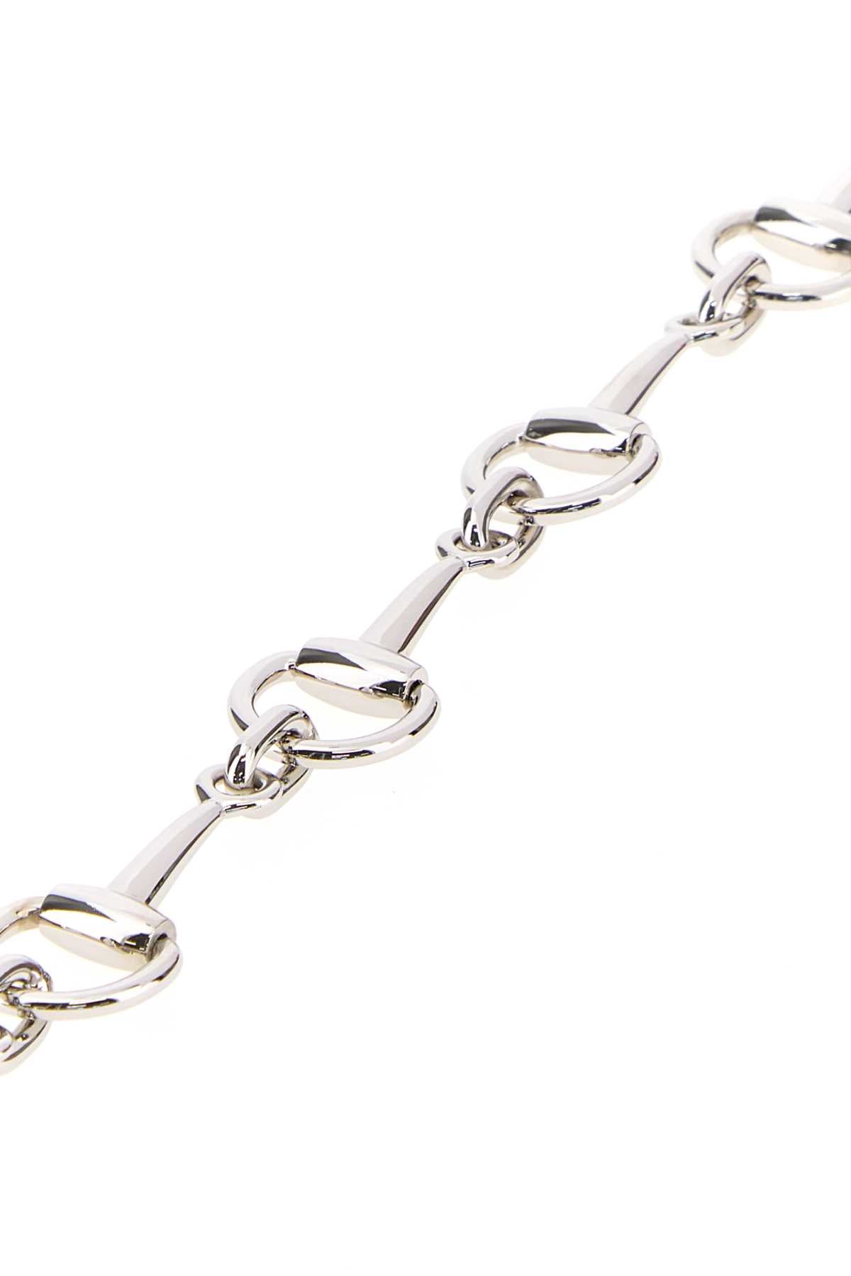 Gucci Women Silver Metal Horsebit Necklace GUCCI