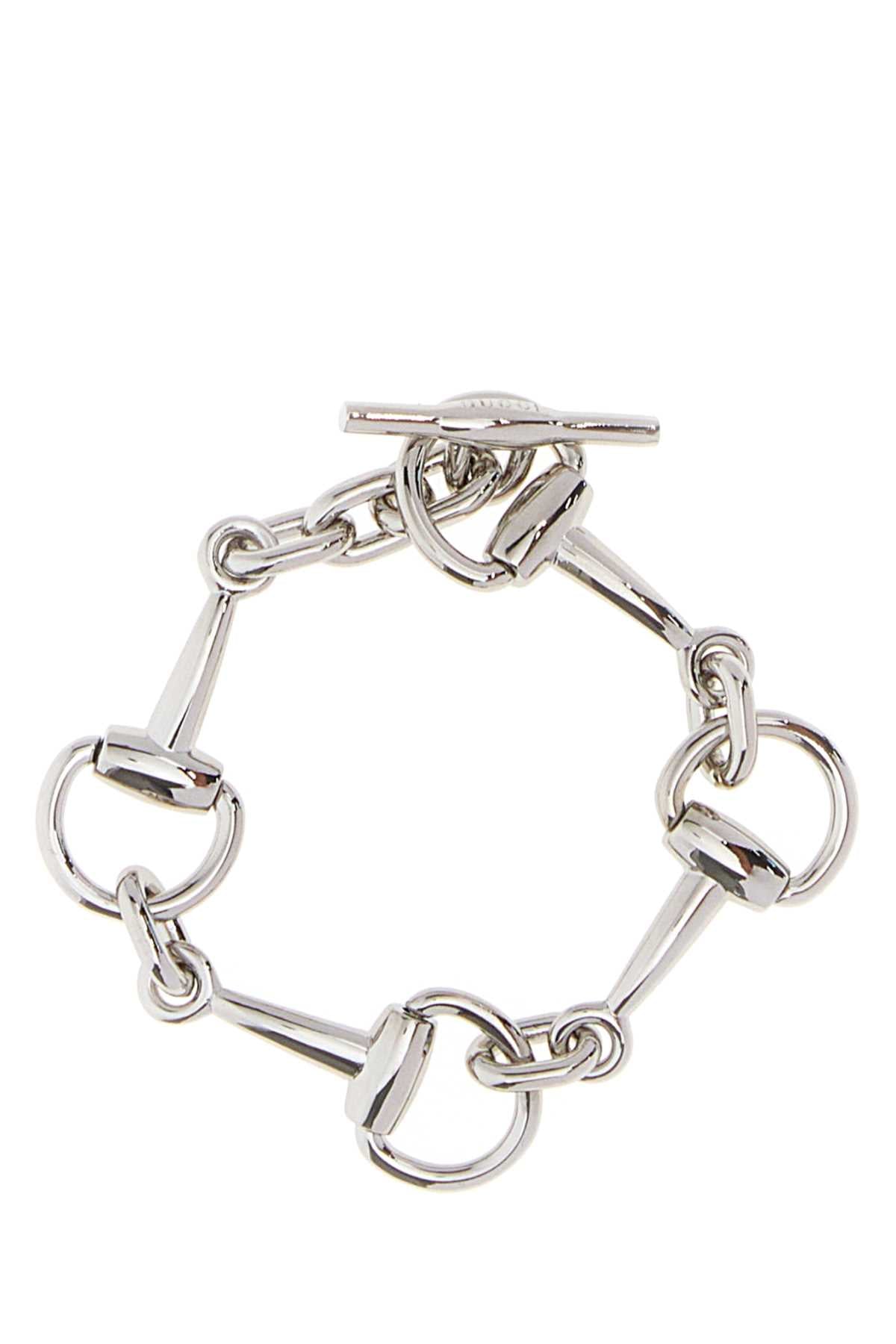Gucci Women Silver Metal Horsebit Bracelet GUCCI