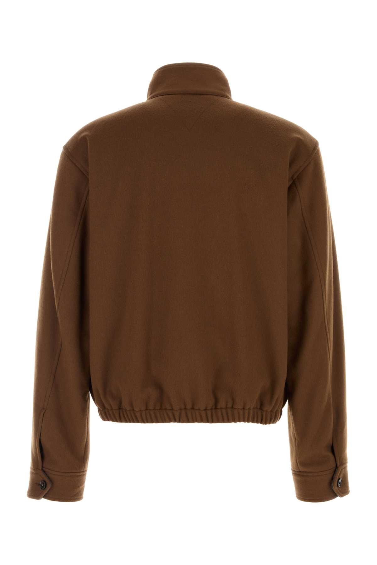 Bottega Veneta Men Brown Wool Blend Jacket BOTTEGA VENETA
