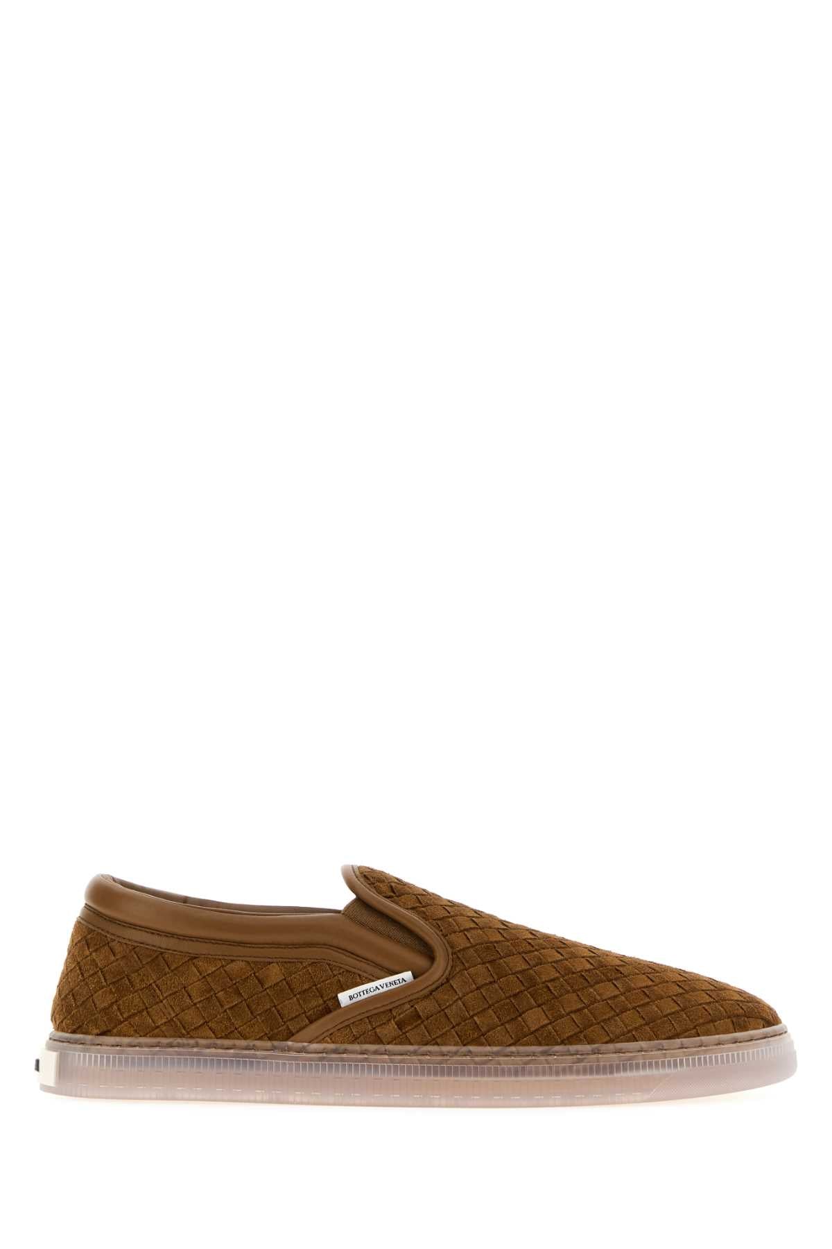 Bottega Veneta Men Brown Suede Serena Sneakers BOTTEGA VENETA