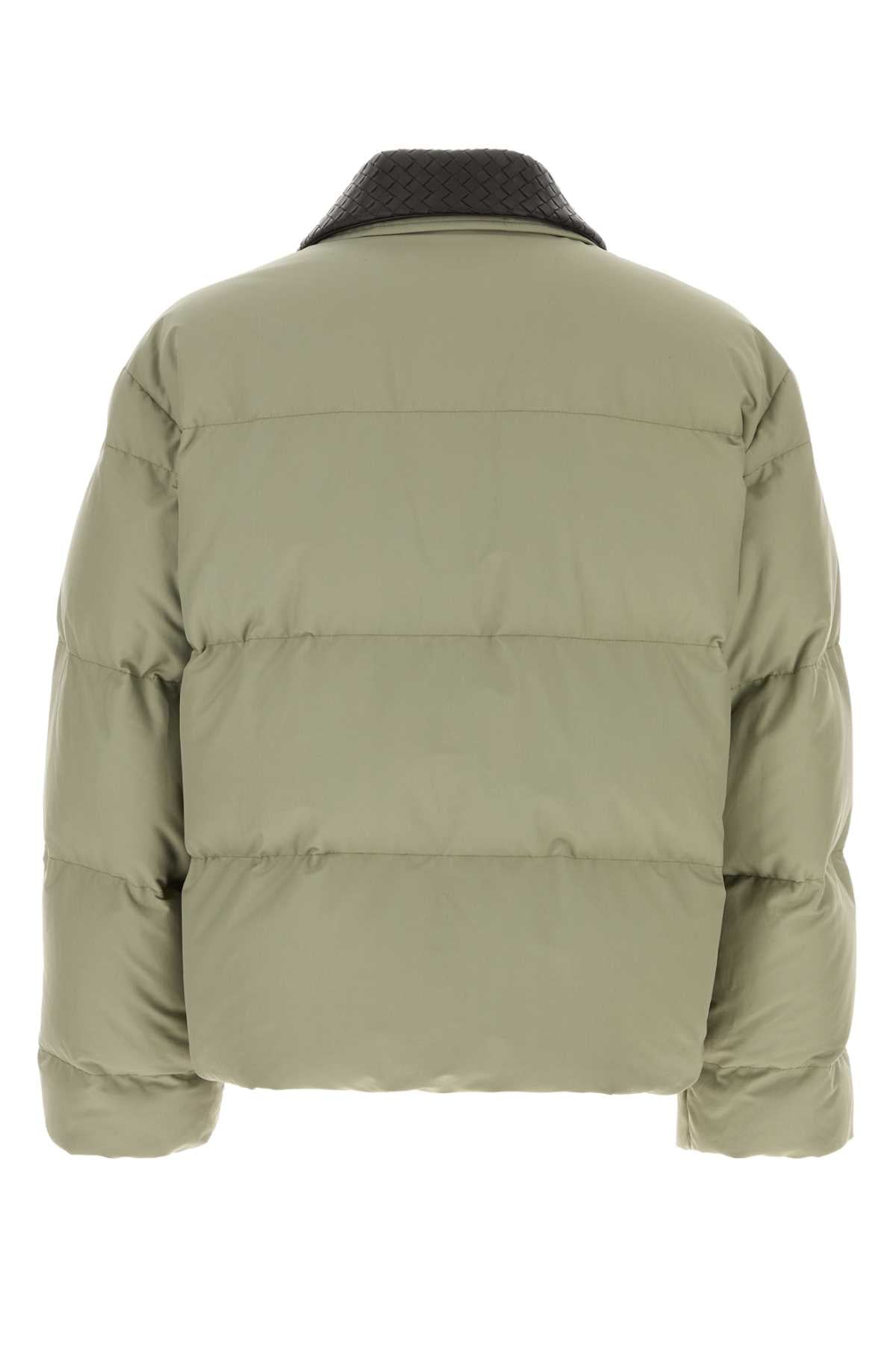 Bottega Veneta Men Sage Green Twill Down Jacket BOTTEGA VENETA